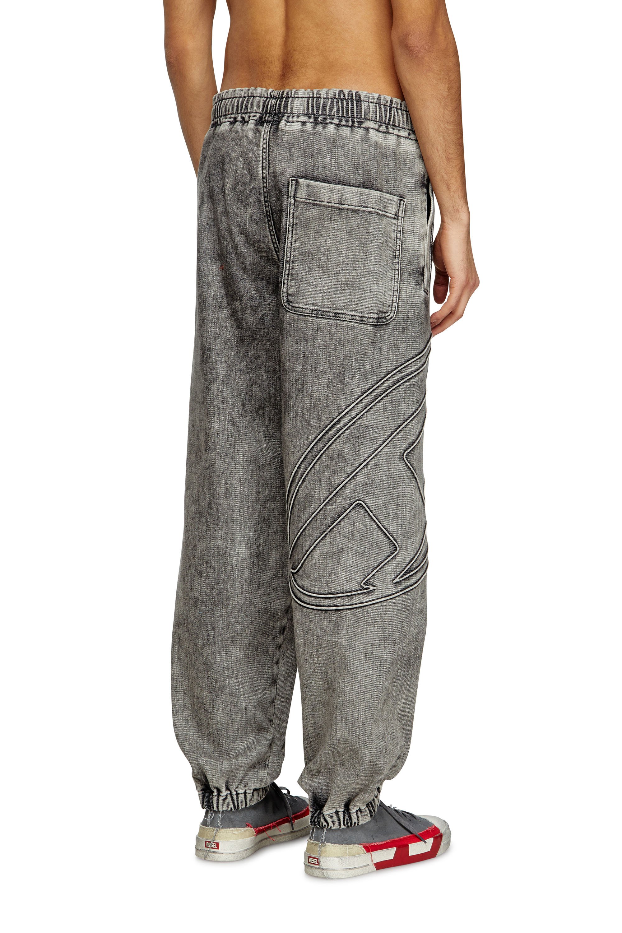 Diesel - Slim D-Pint Track Denim 0ABDA Unisex, Nero/Grigio scuro - Image 4