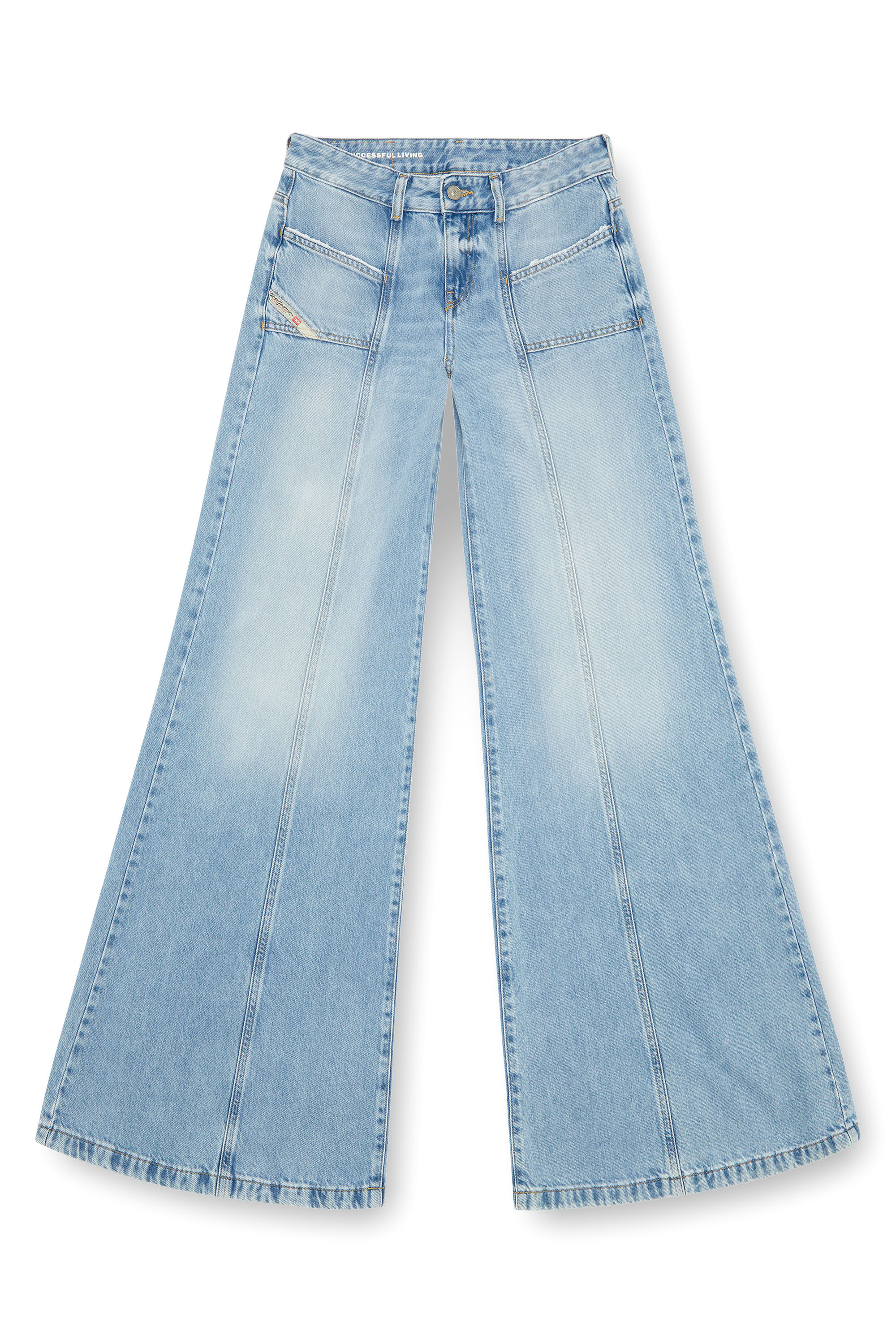 Diesel - Flare Jeans D-Akii 09J88 Femme, Bleu Clair - Image 2