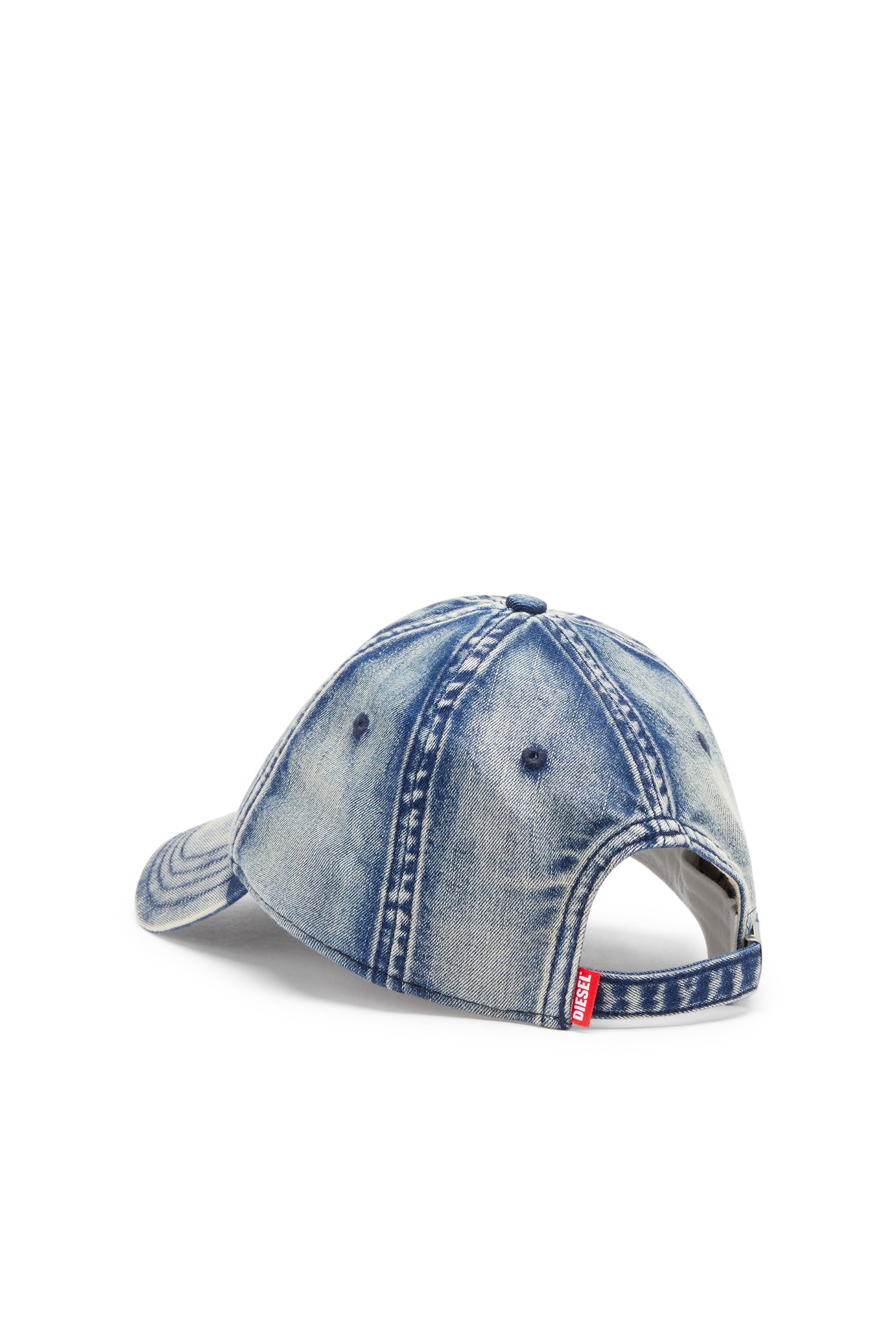 Diesel - C-GABLE, Cappello da baseball in denim trattato Uomo in Blu - 2