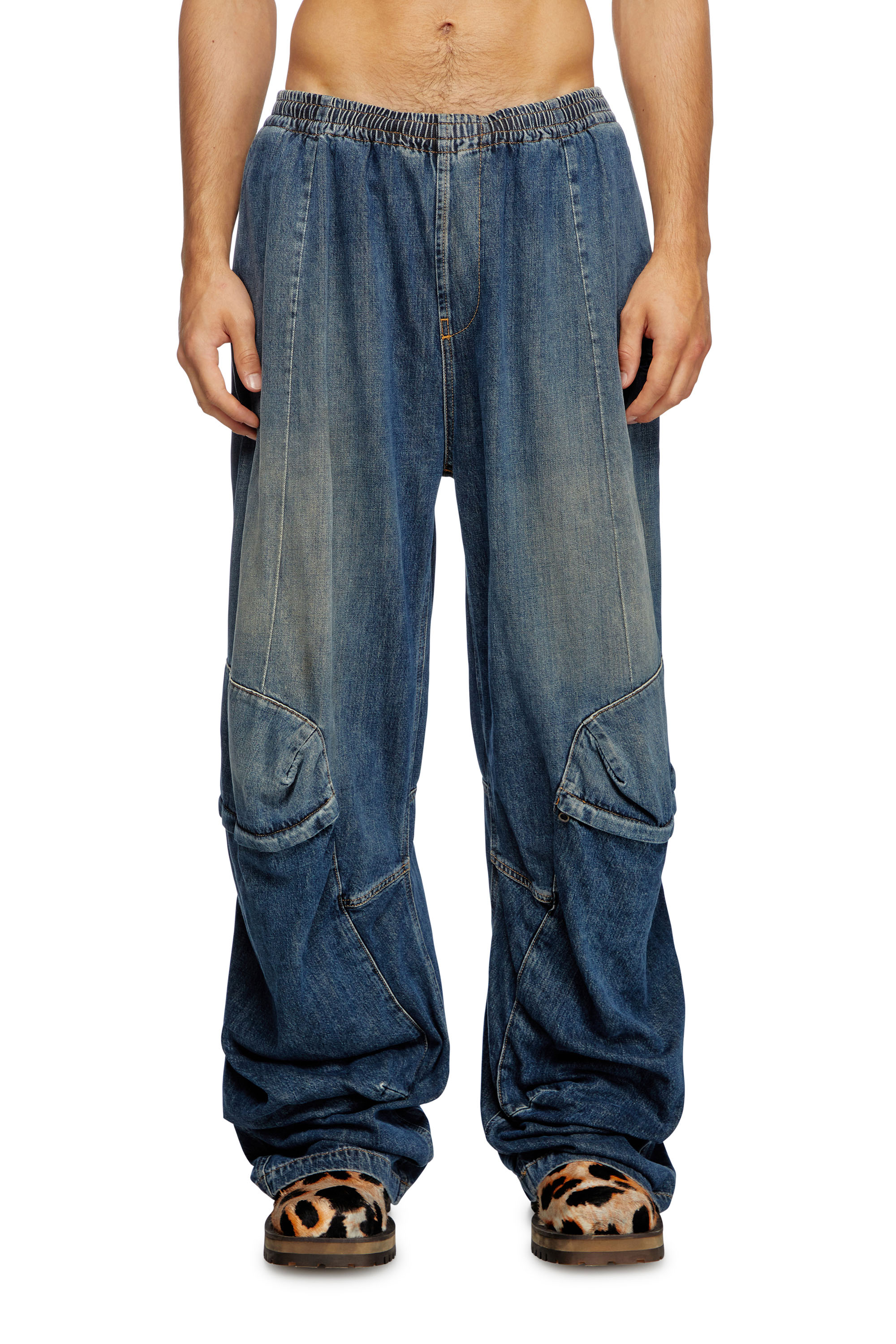 Diesel - Relaxed Jeans D-Para 09L14 Mixte, Bleu moyen - Image 1