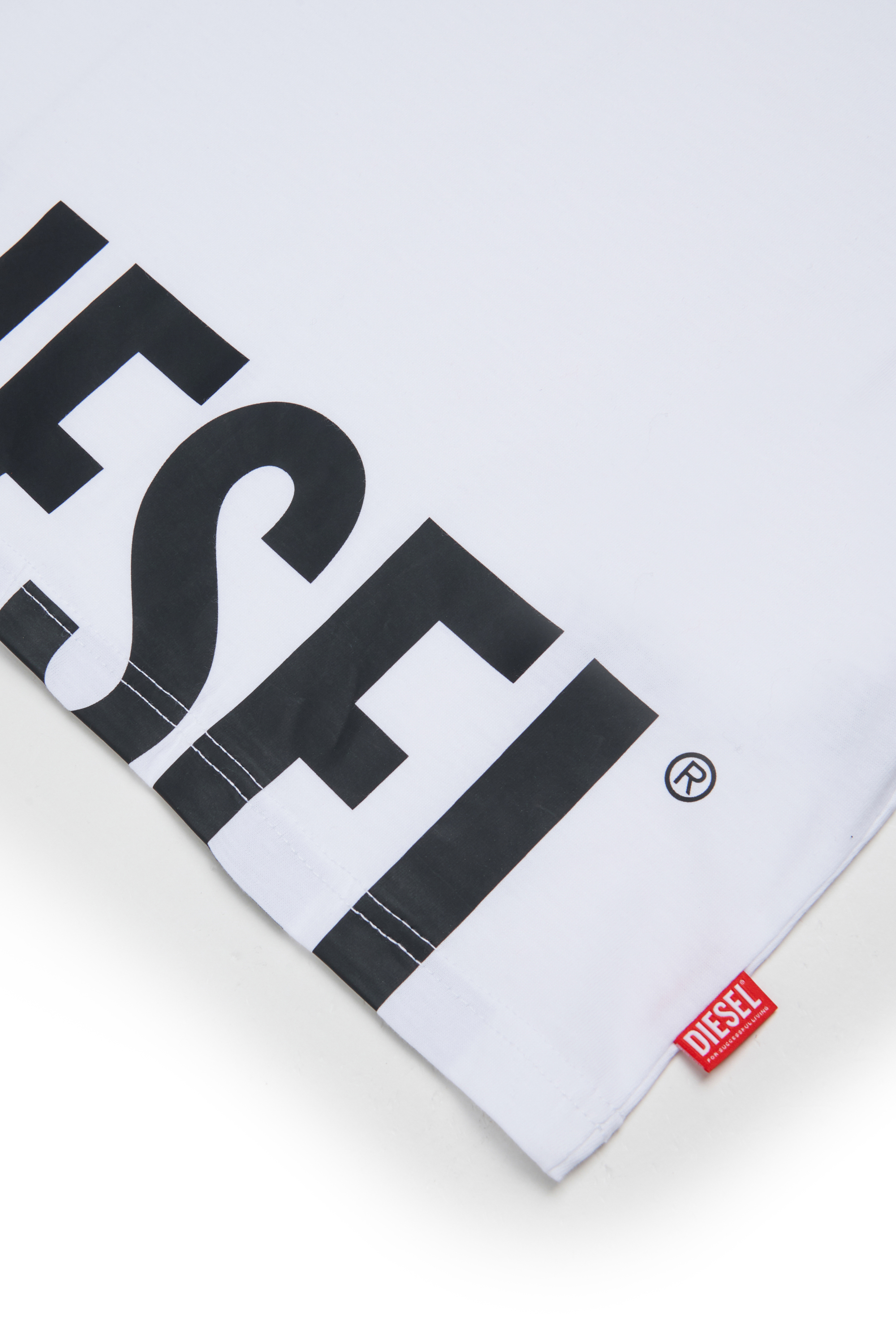 Diesel - TPRES, T-shirt avec logo d&eacute;coup&eacute; Homme in Blanc - 4
