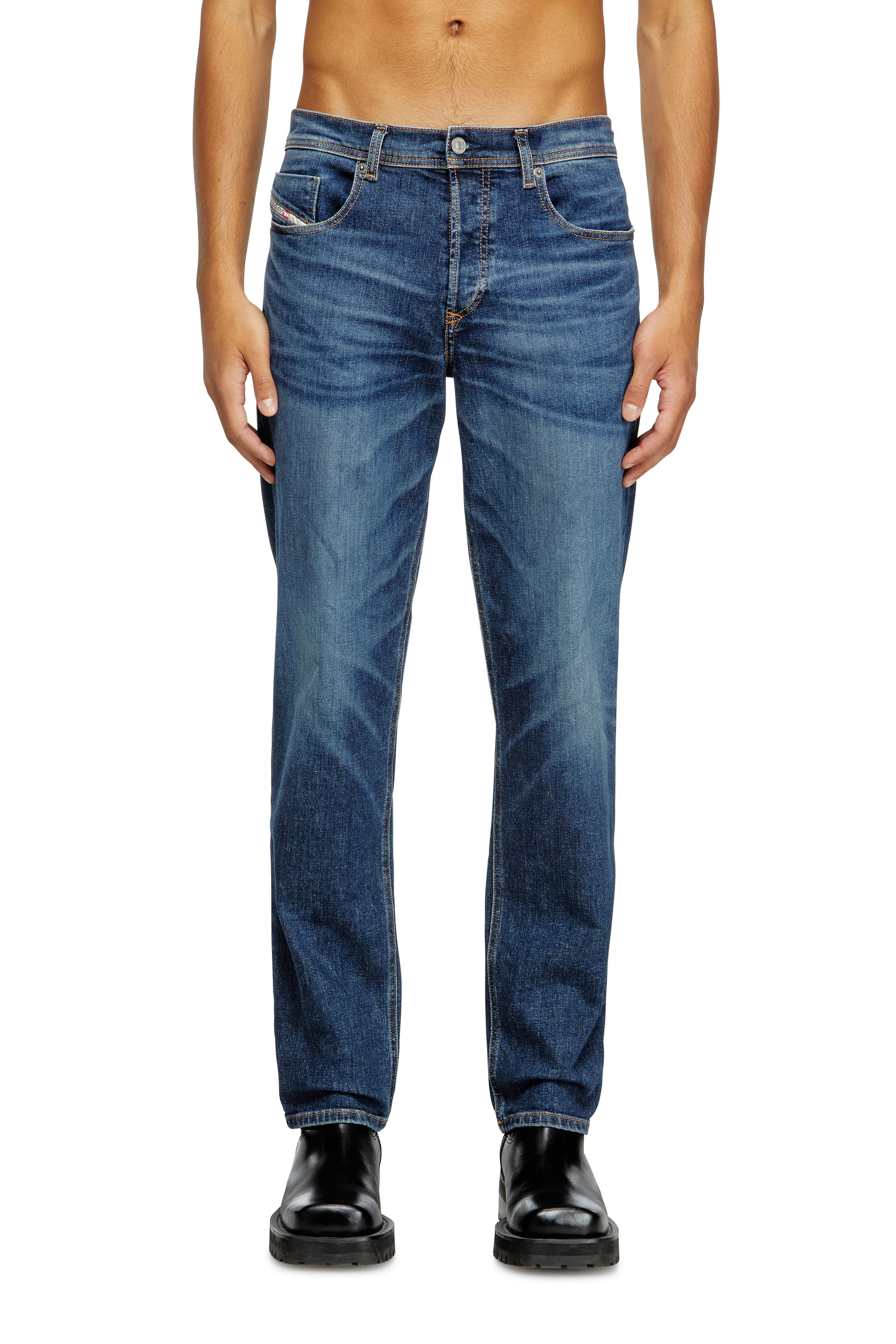 Regular Jeans 2023 D-Finitive 09J47, Dark Blue Diesel - Man's Regular Jeans 2023 D-Finitive 09J47, Dark Blue - 3