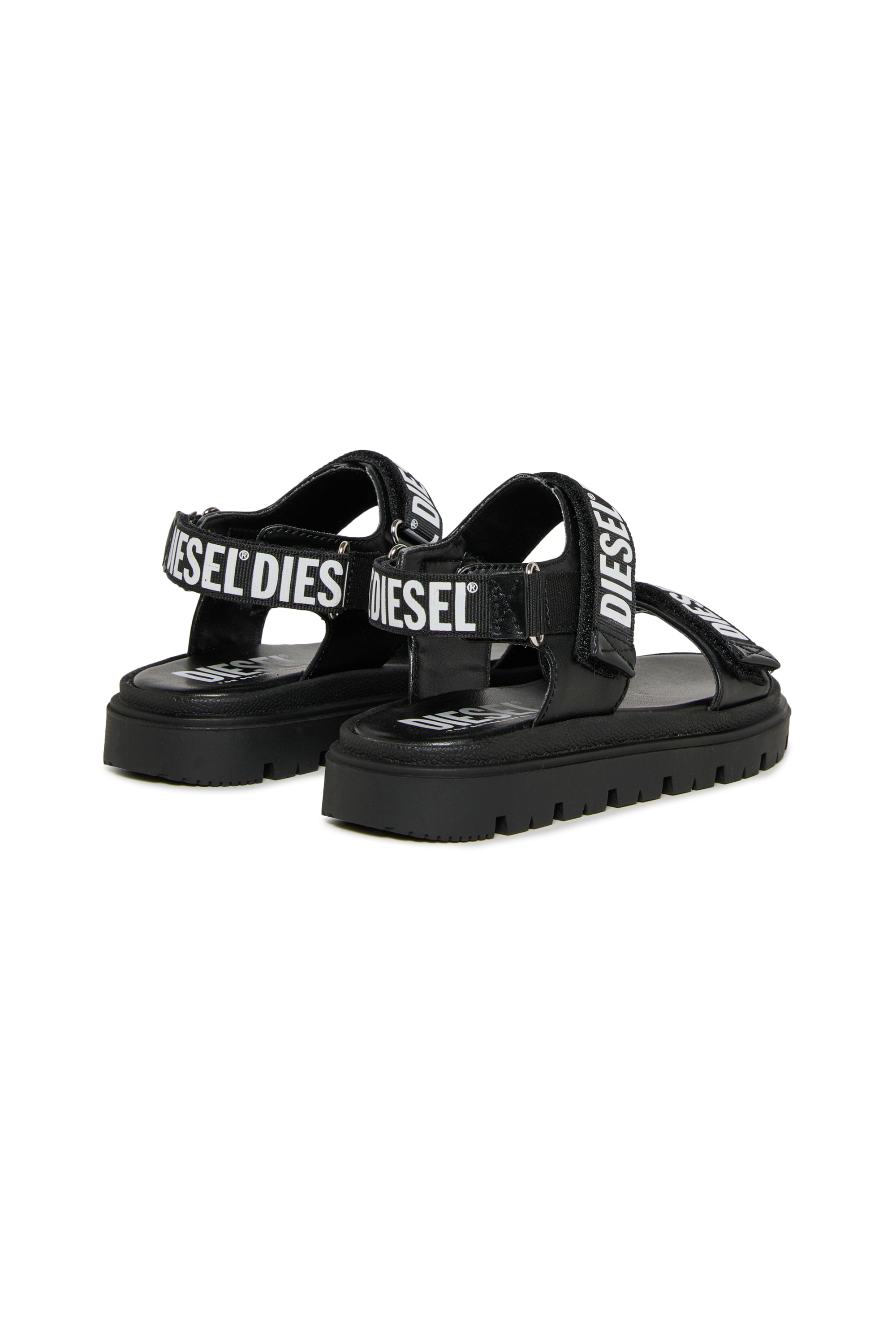 Diesel - D-SANTAP, Unisex D-Santap-Sandale mit Diesel-Logo-Riemen in Schwarz - 3