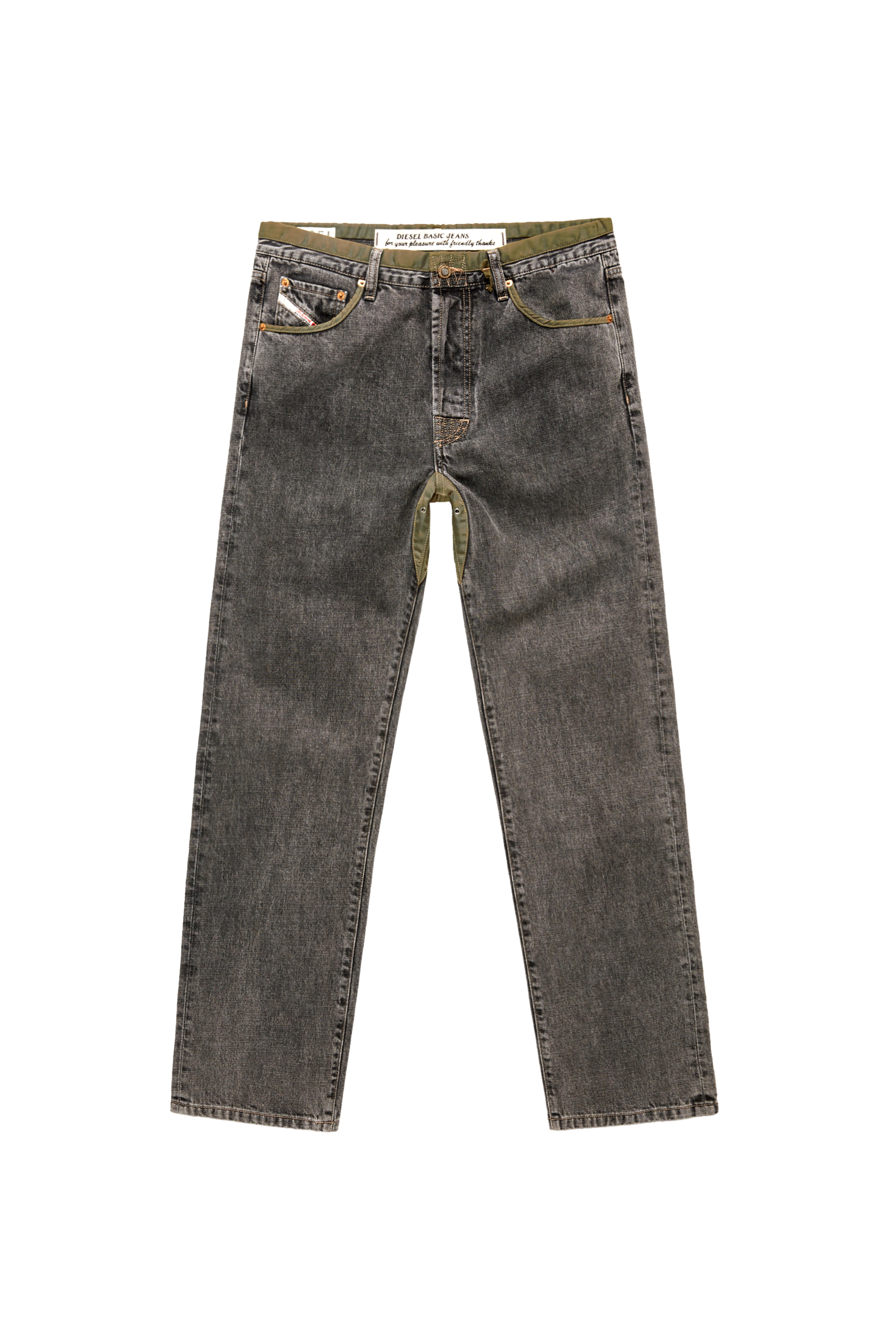 Diesel - DxD-P3 0CBBH Straight Jeans, Black/Dark grey - Image 5