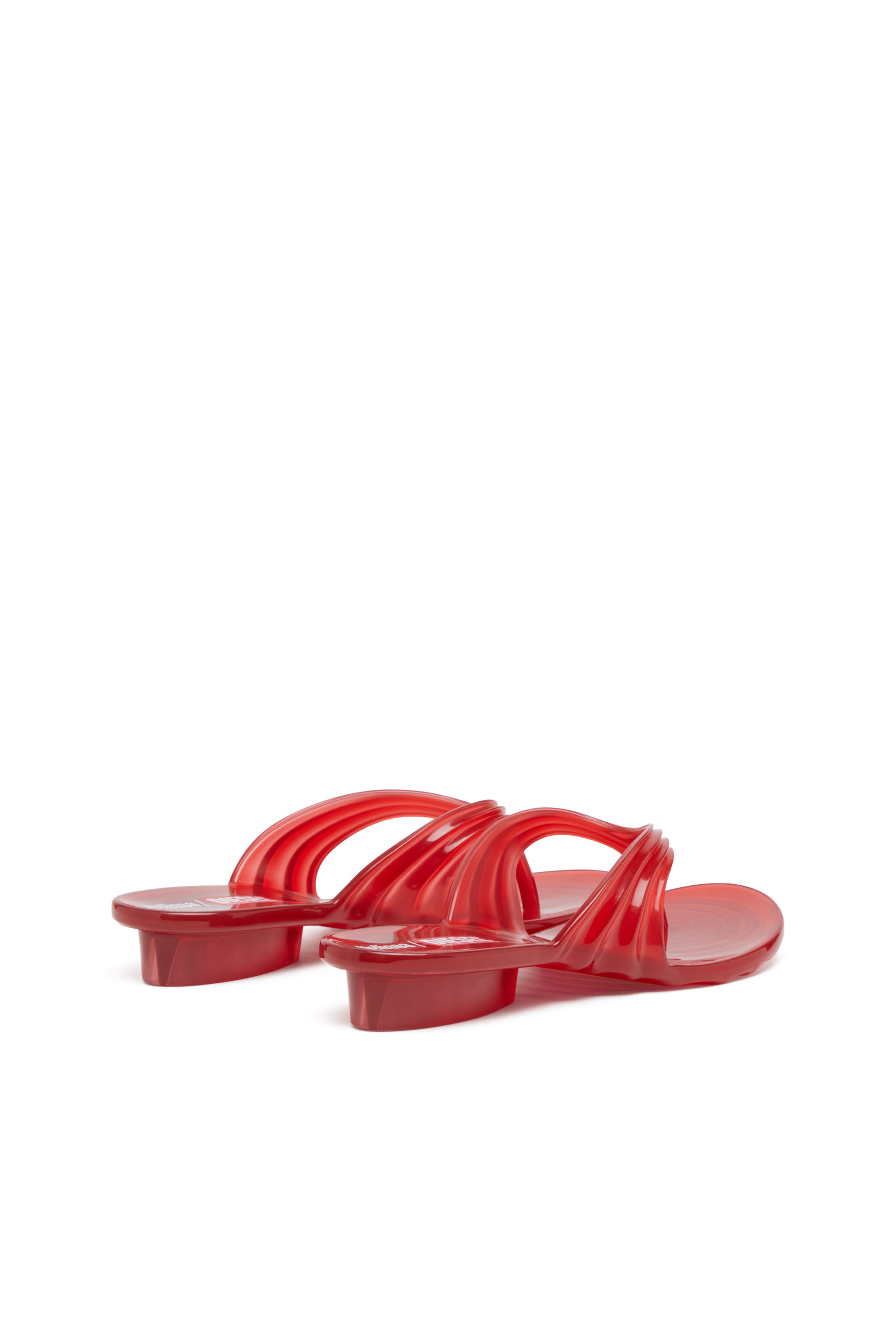 Diesel - MELISSA QUANTUM THONG, Damen K&uuml;nstlerisch gestaltete Flip-Flops aus Melflex&reg; in Rot - 4