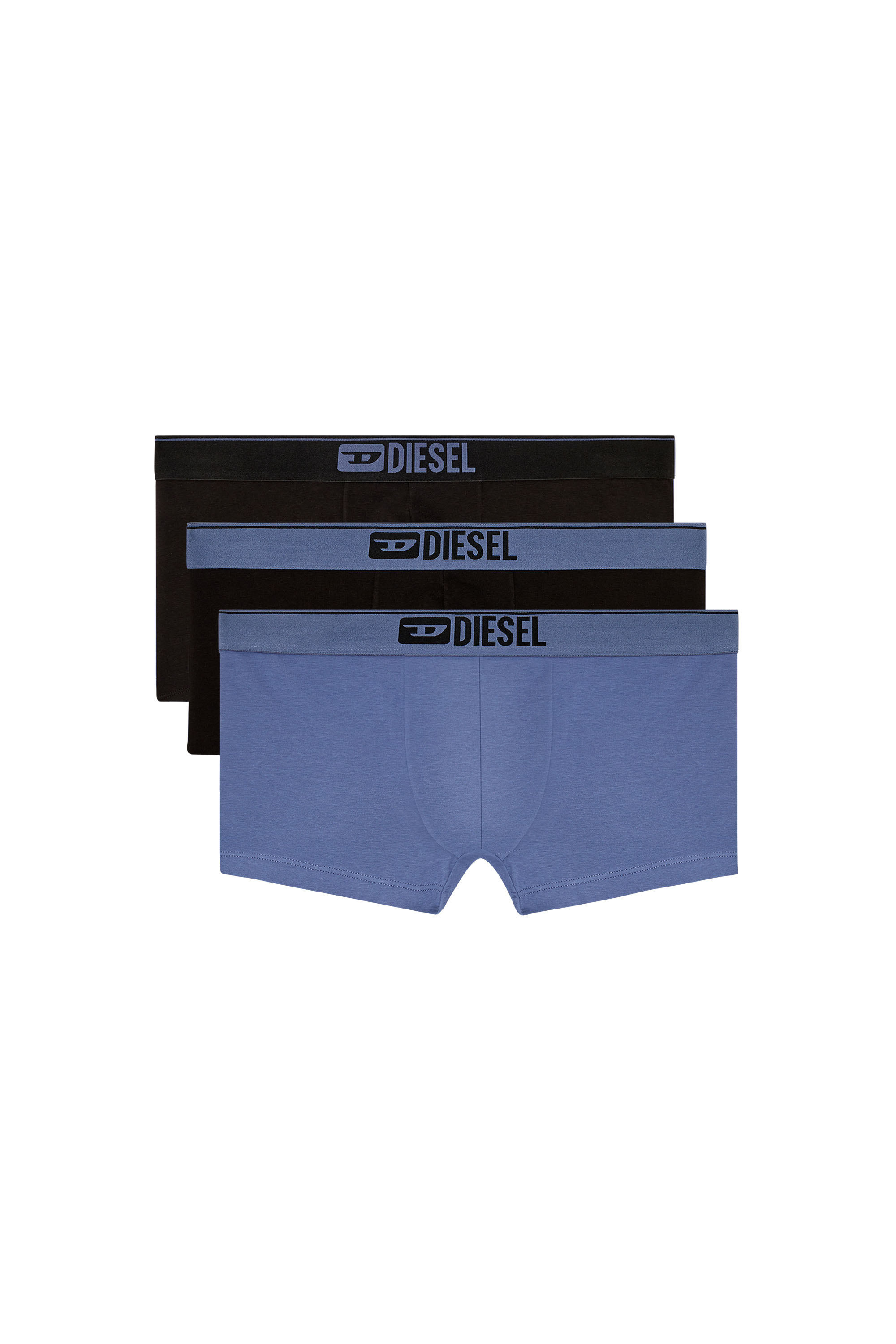 Diesel - UMBX-DAMIENTHREEPACK, Herren Einfarbige Retropants im Dreierpack in Schwarz/Blau - 1