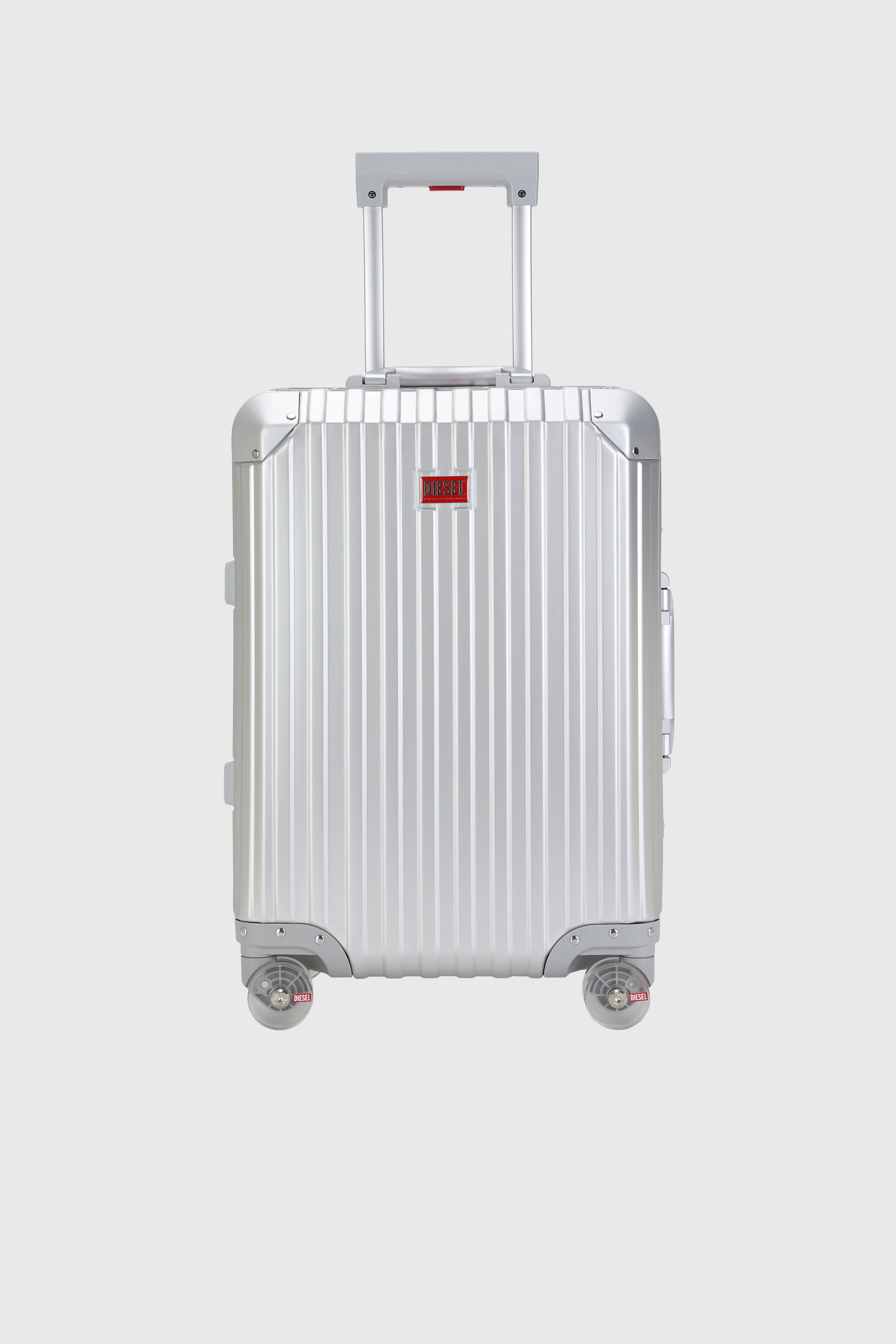 Diesel - DIESEL ALUMINUM TROLLEY- DSL002, Valigia in alluminio taglia S Unisex in Argento - 1