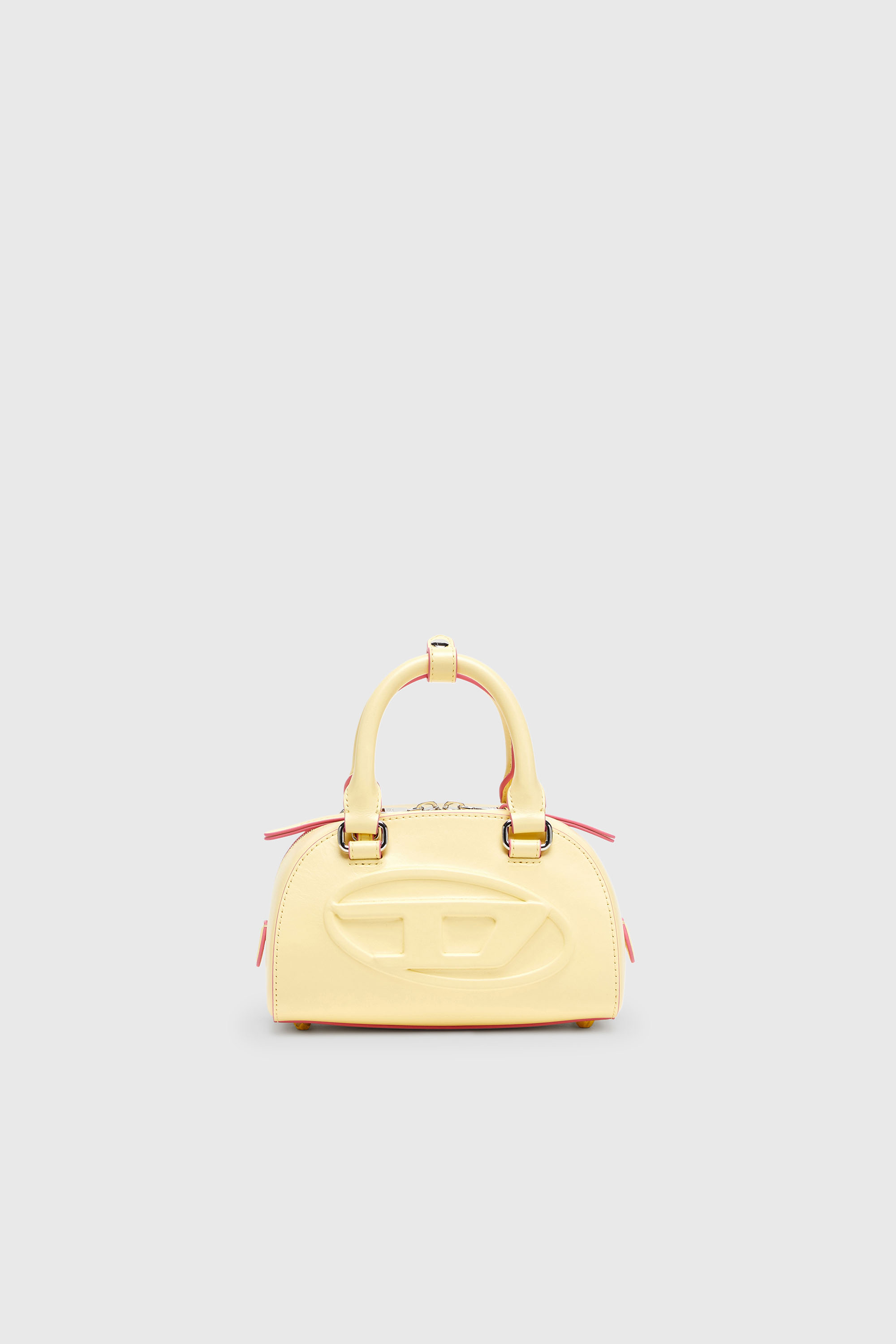 Diesel - 1DR DOME CROSSBODY, 1DR Dome-Borsa bowling piccola in pelle Donna in Giallo - 2