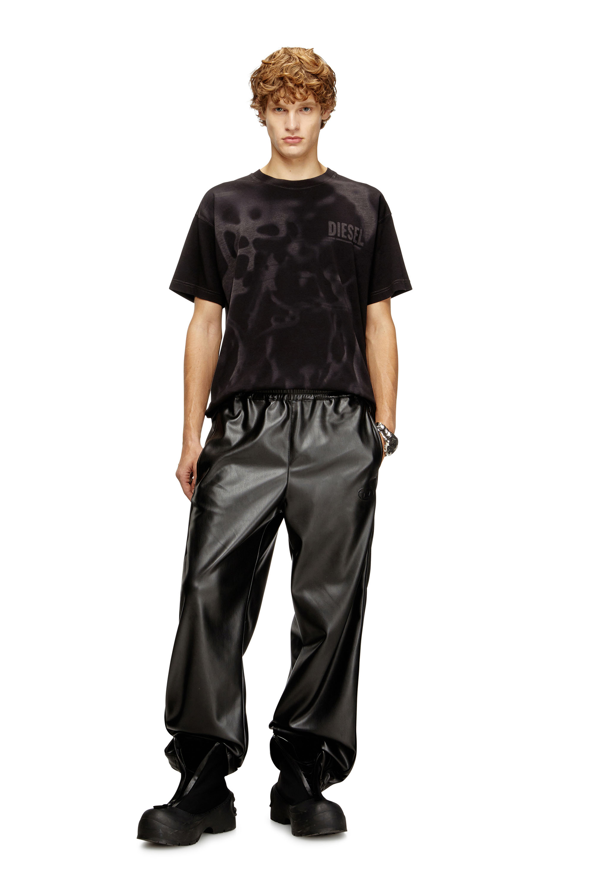 Diesel - T-NORM-V7, Herren Baumwoll-T-Shirt mit Laserdruck in Schwarz - 2