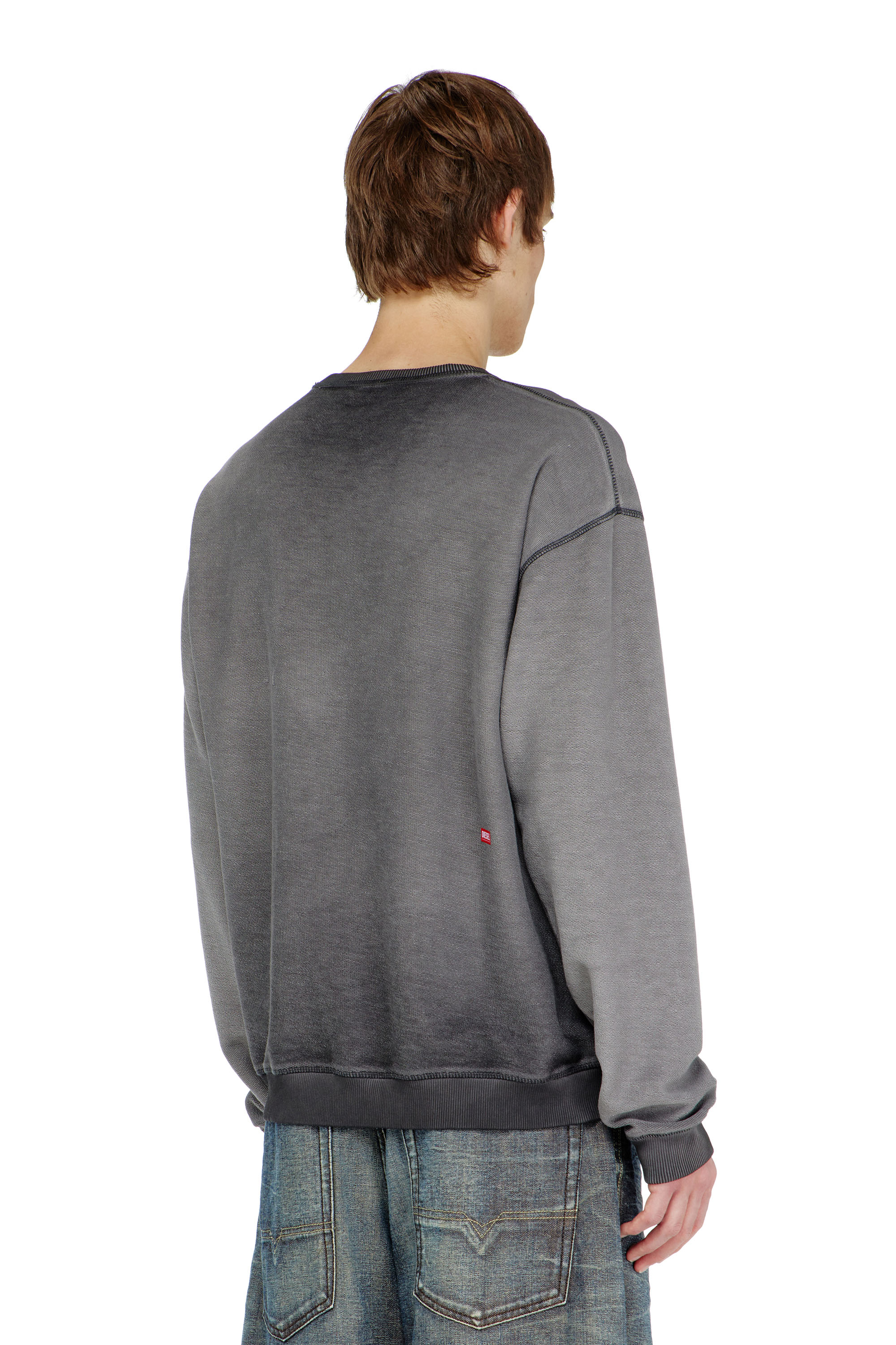 Diesel - S-ARON-RAW, Sweat-shirt avec imprim&eacute; d&eacute;vor&eacute; Homme in ToBeDefined - 4