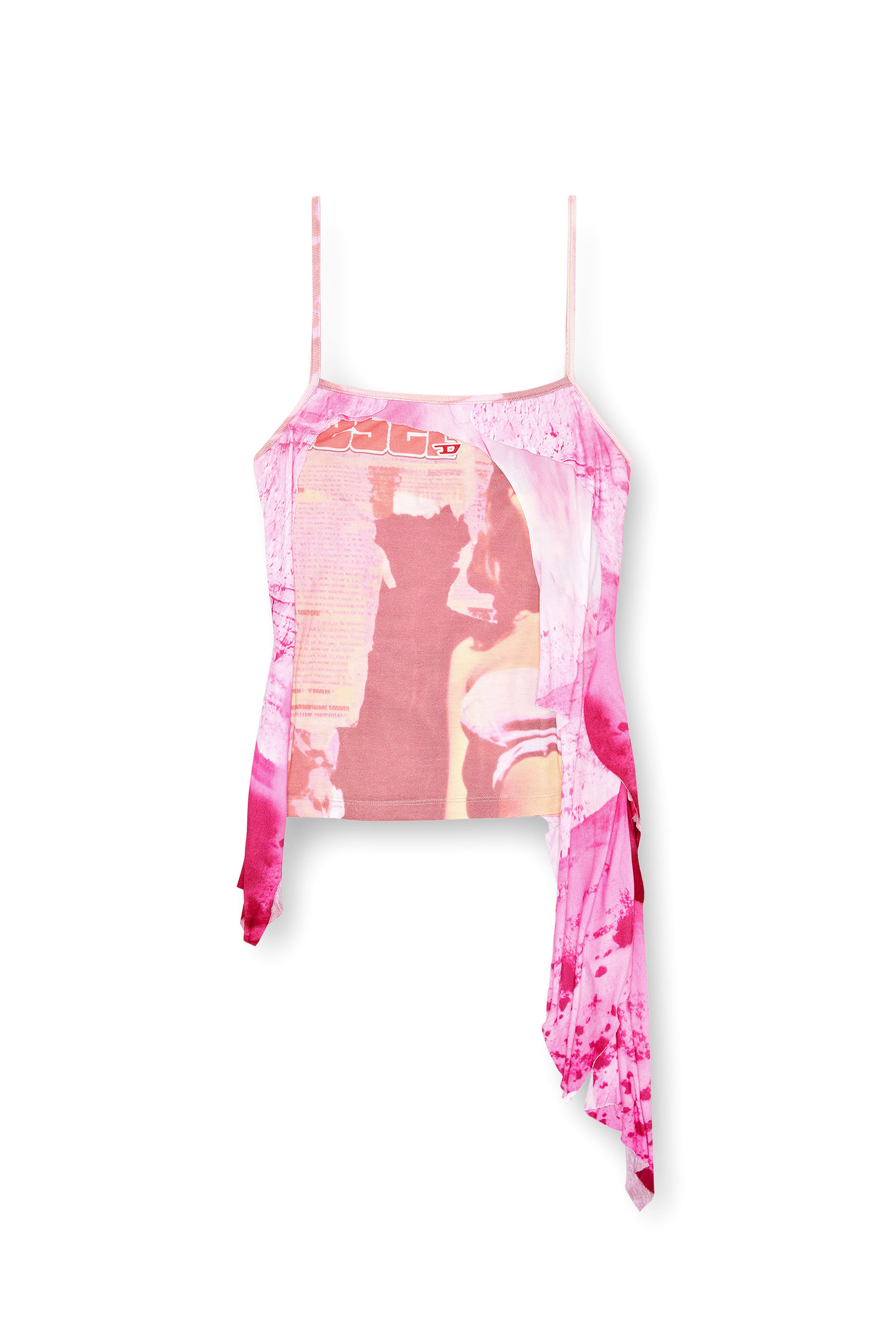 Diesel - T-MALO-P1, Femme Camisole avec couches effet destroy in Rose - Image 3