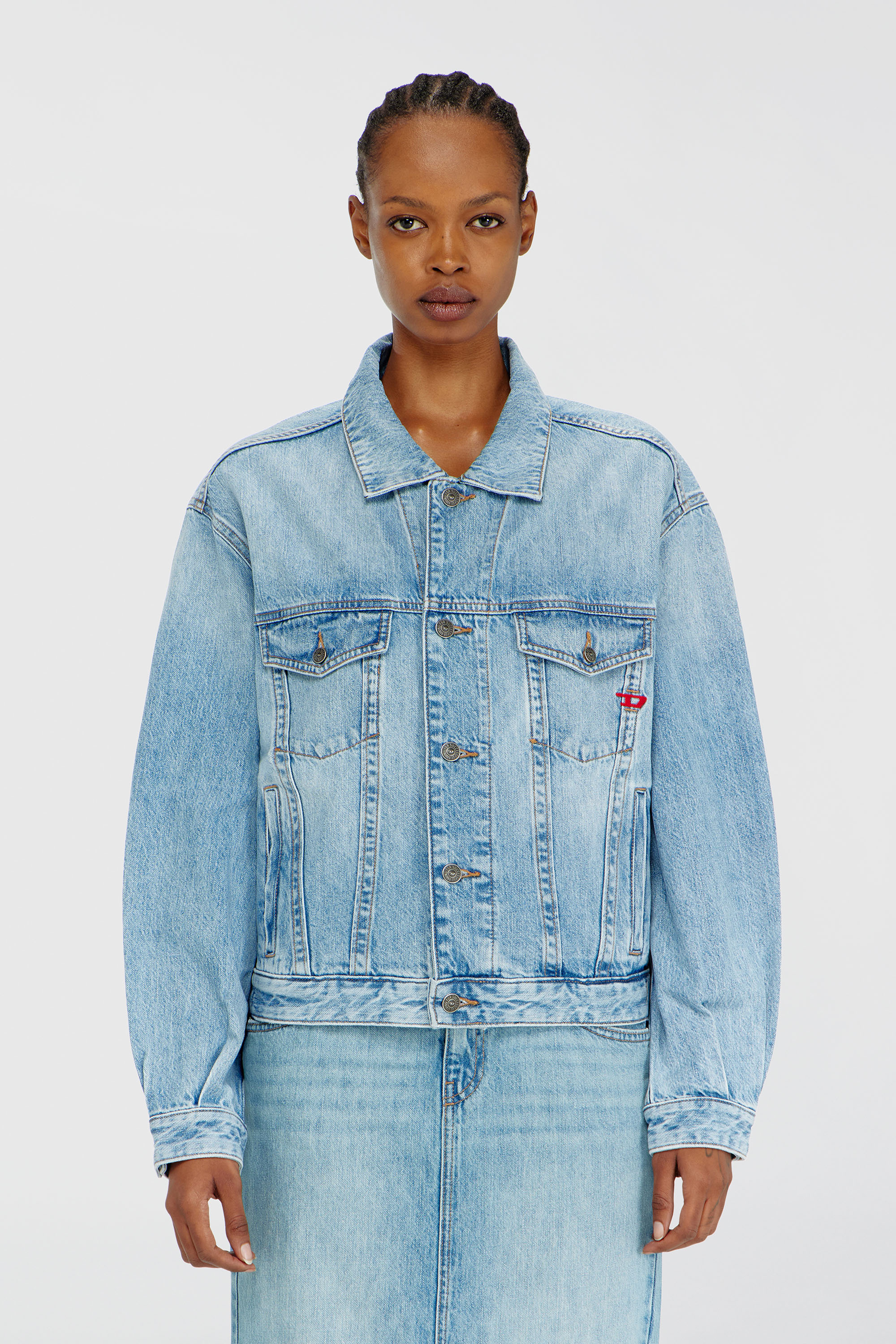 Diesel - D-RANGER, Veste trucker en denim Mixte in Bleu - 1