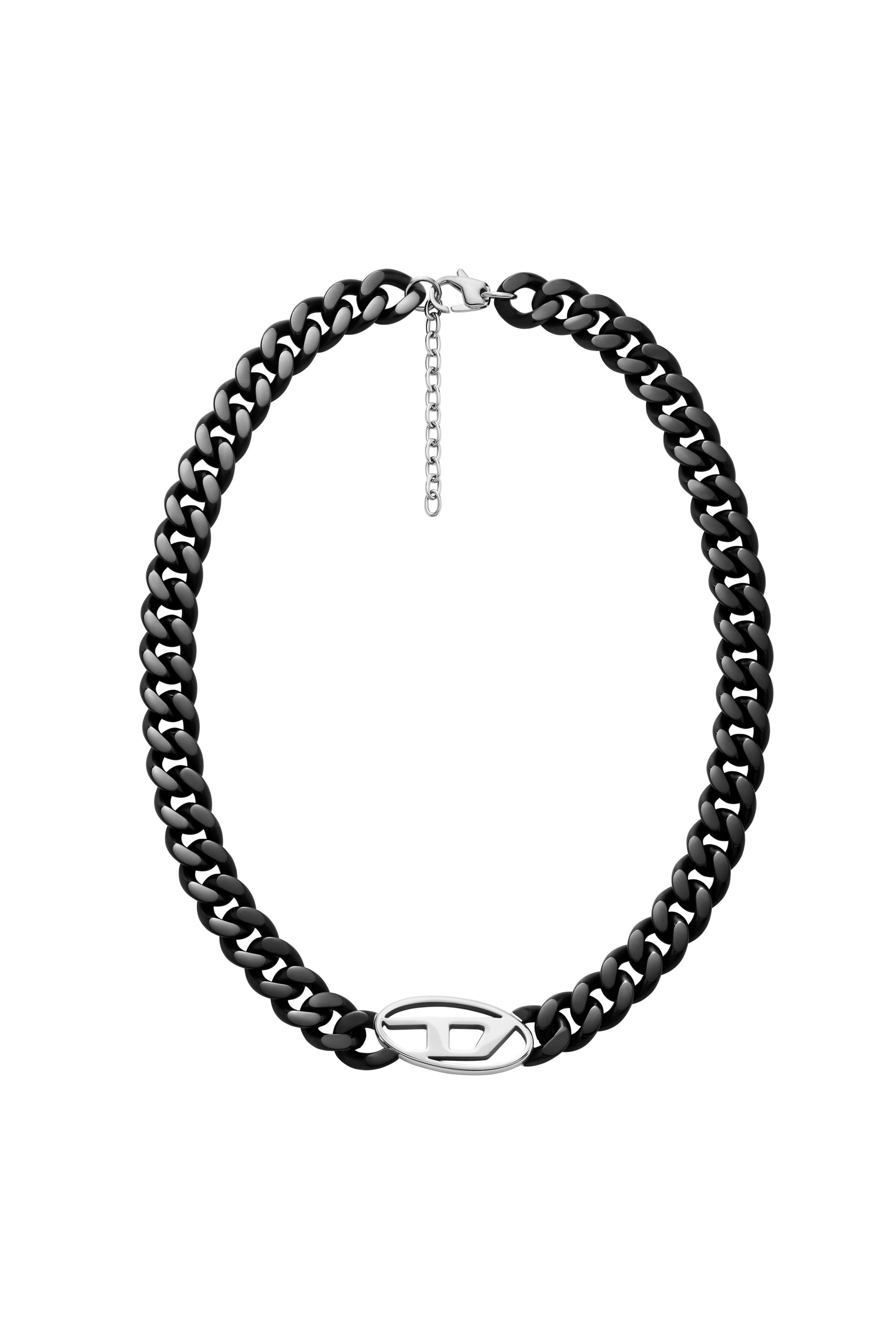 Diesel - DX1610931, Collier chaîne en acier inoxydable Mixte in Noir - 1