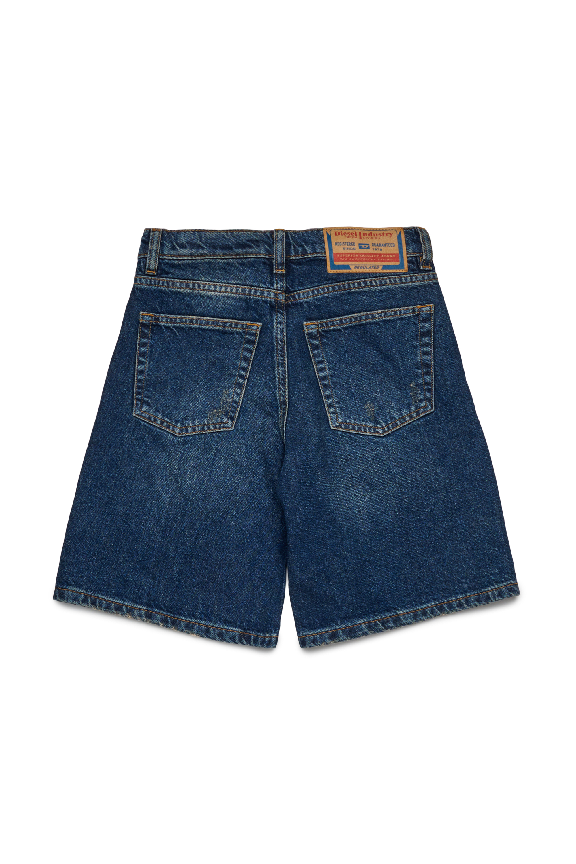 Diesel - D-ARGJX-SHORT-J, Short en denim effet délavé Femme in Bleu - 2