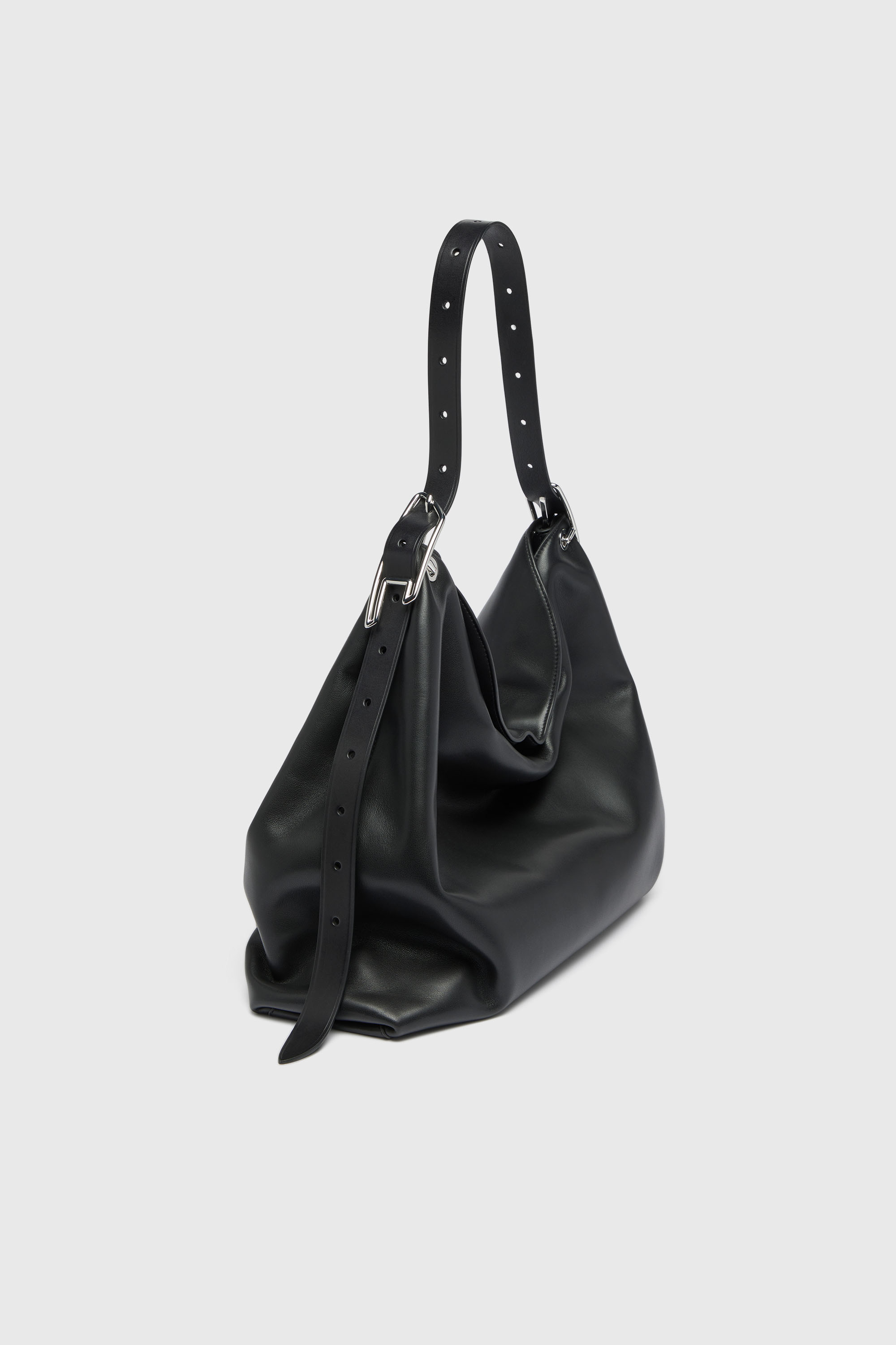 Diesel - D-LINE HOBO L, Woman's D-Line-Leather hobo bag in Black - 1