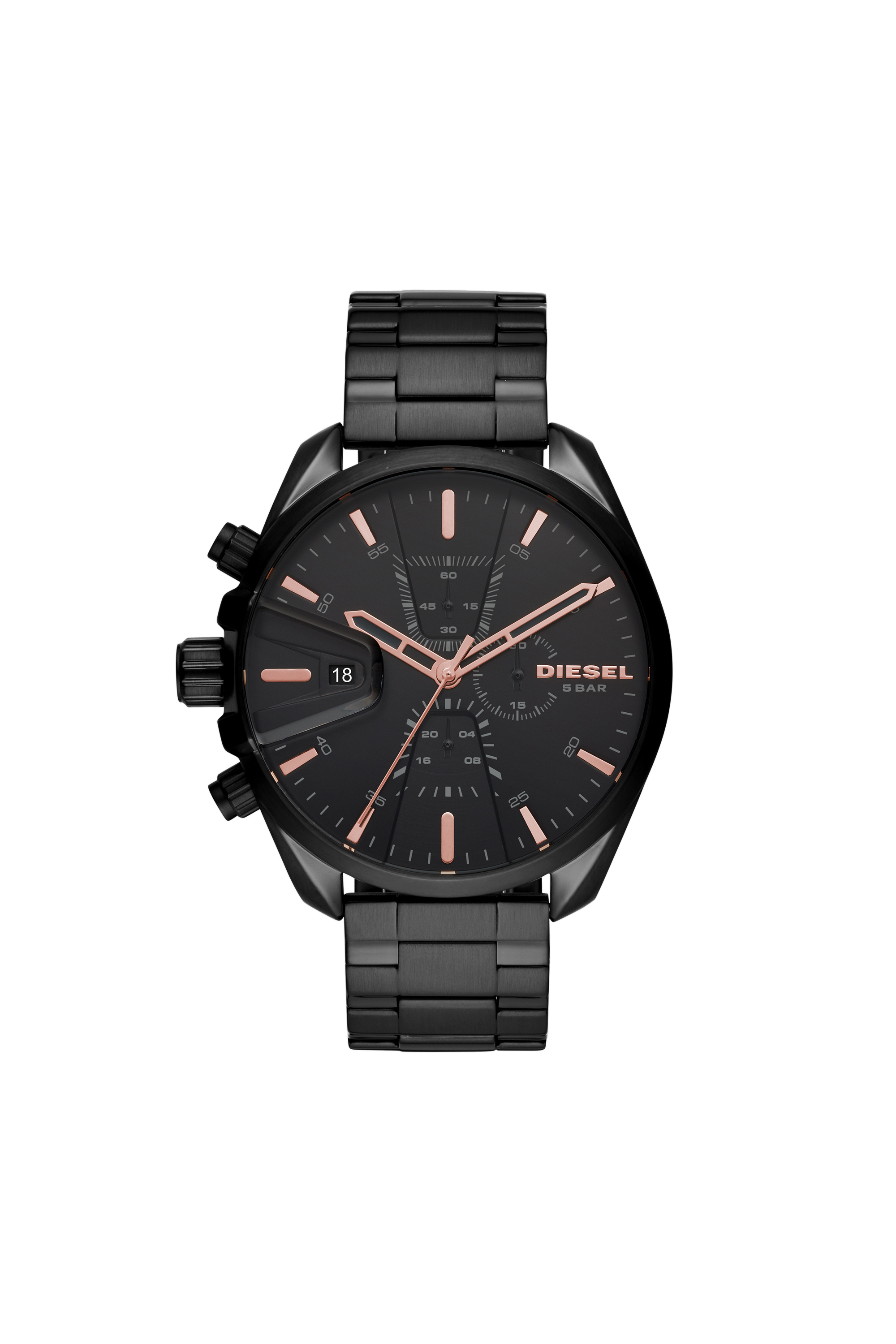 Diesel - DZ4524, Montre chronographe MS9 en acier inoxydable noir Homme in Noir - 1