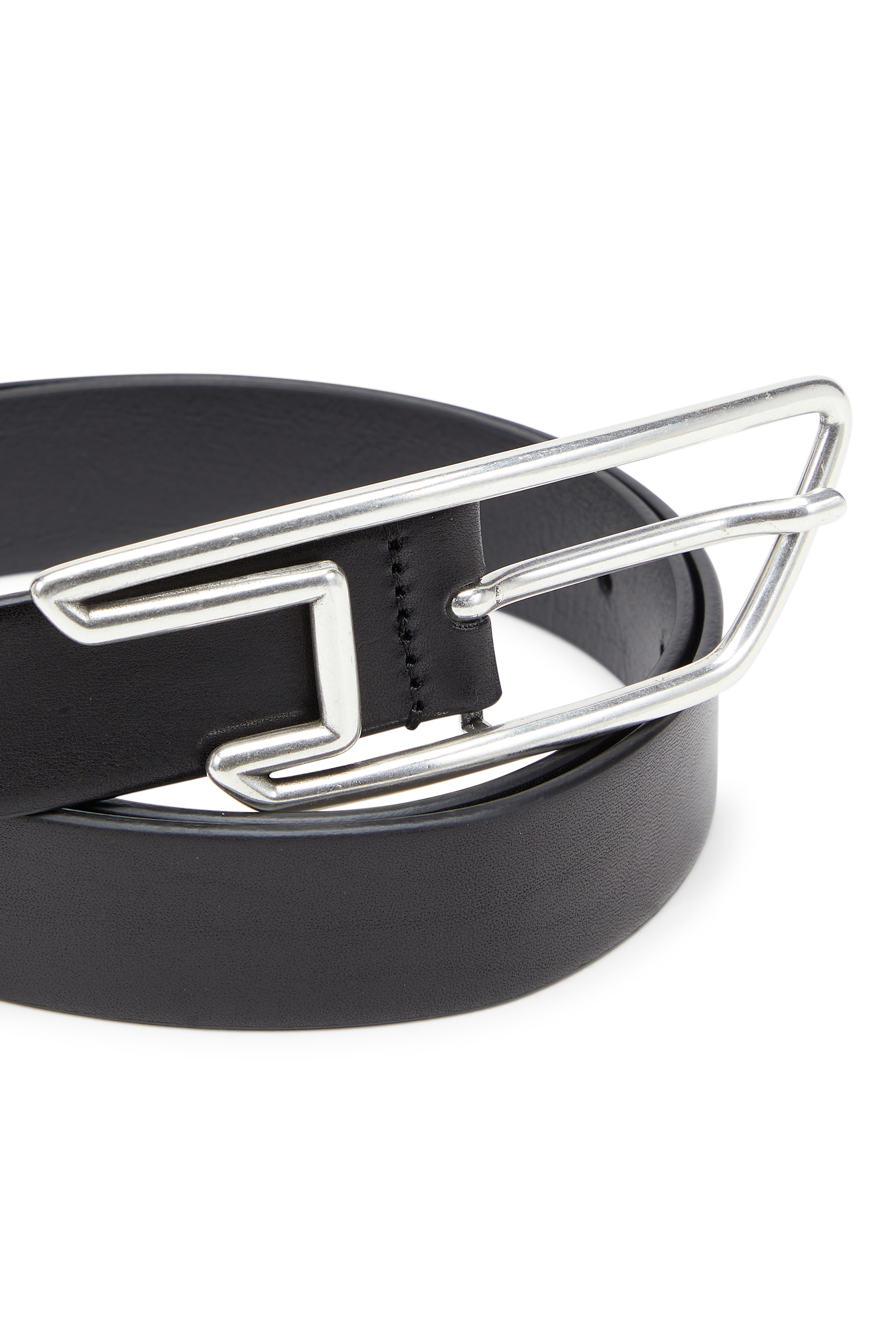 Diesel - B-D LINE 30, Cintura 3 cm in pelle con fibbia a D Unisex in Nero - 2