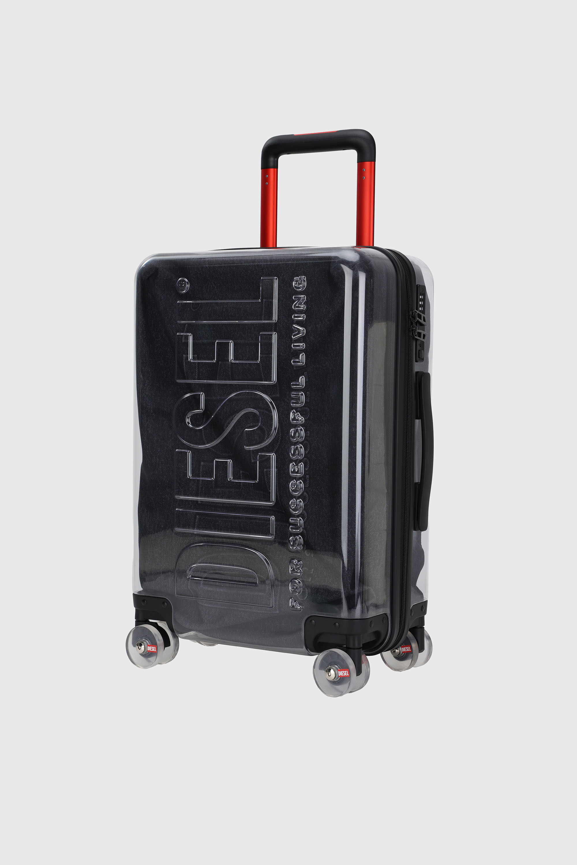 Diesel - LU0036 HARD LUGGAGE - DSL009, Valigia con logo trasparente taglia S Unisex in Nero - 5