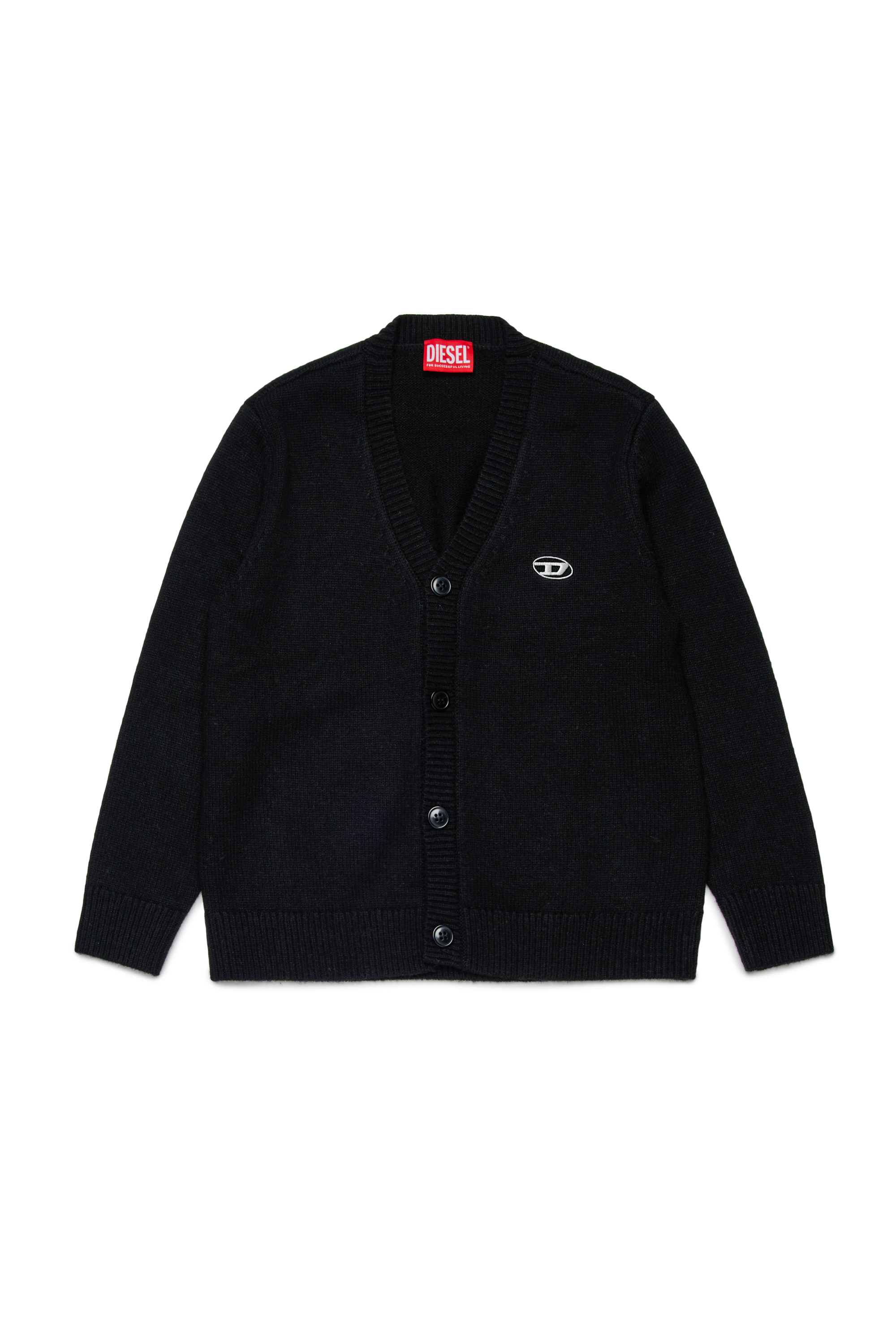 Diesel - KRAMCARDIGAN, Herren Cardigan aus Wolle in Schwarz - 1