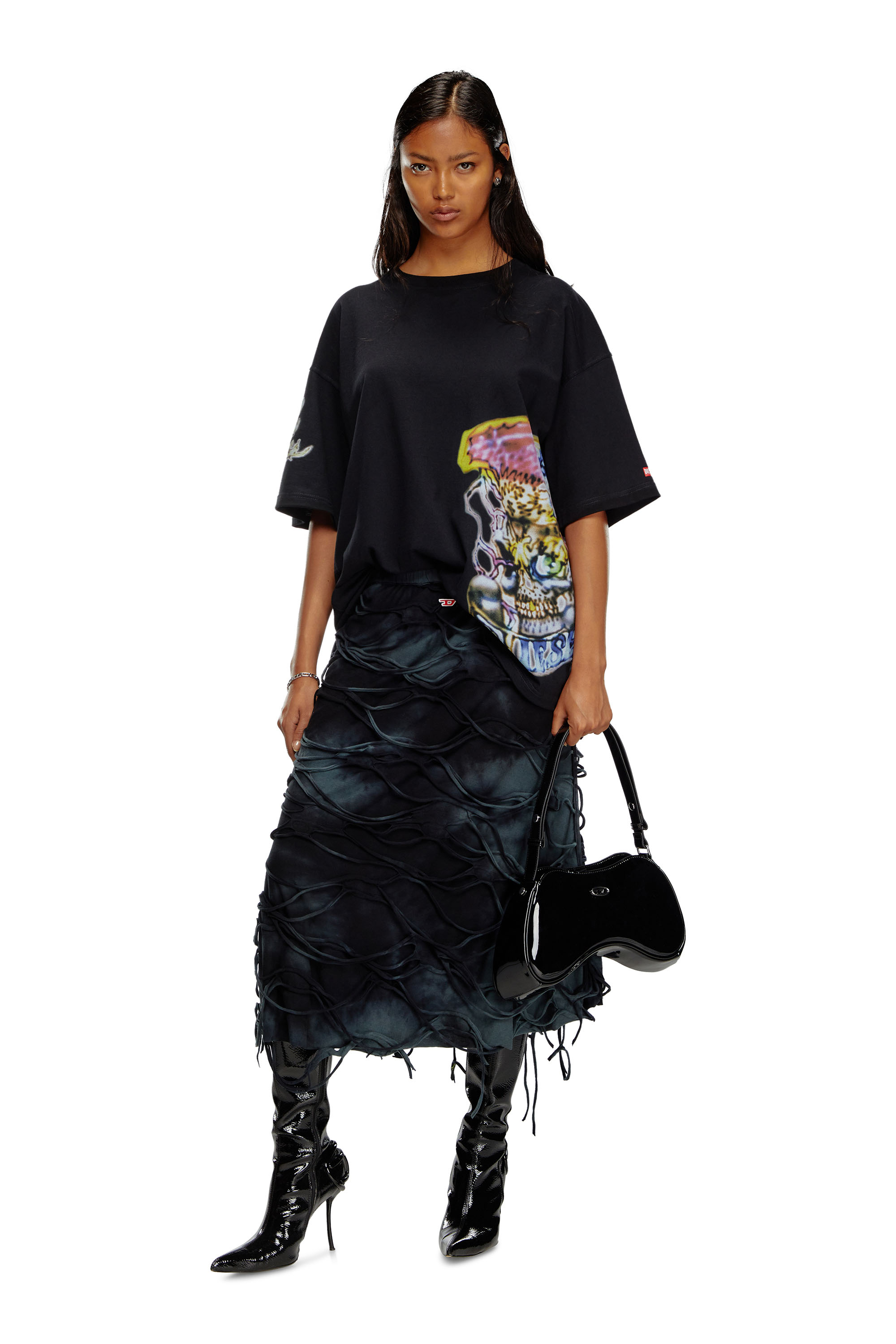 Diesel - PLAY SHOULDER, Damen Play-Glänzende Schultertasche in Schwarz - 6