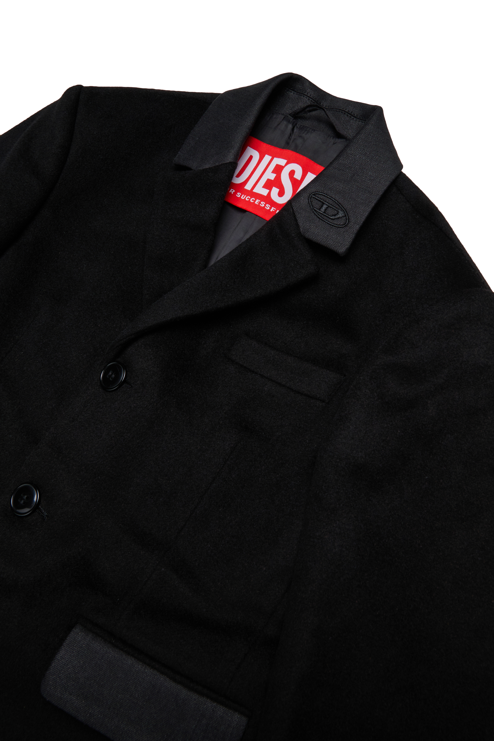 Diesel - JDERRIS, Herren Jacke aus Wolle mit kontrastierenden Details in Schwarz - 3