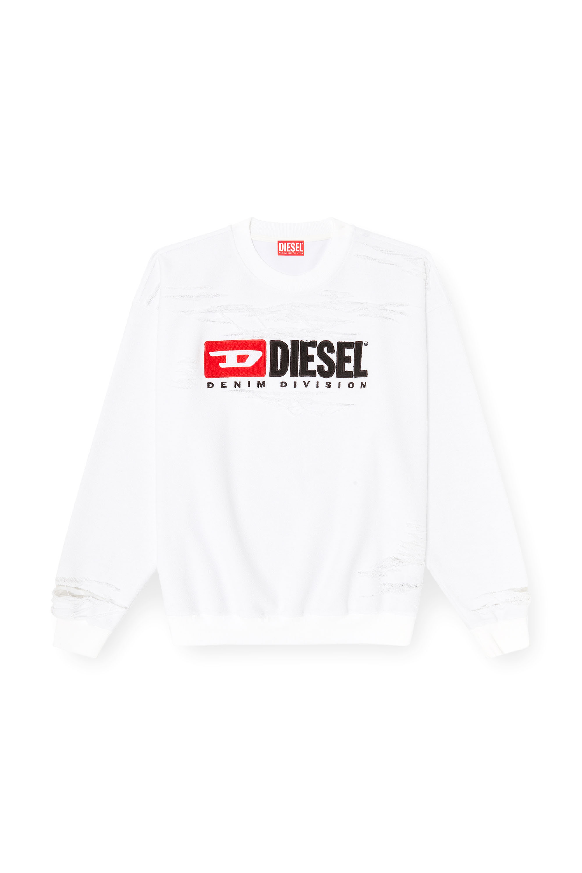 Diesel - S-BOXT-V1, Sweat-shirt avec fils flottants d&eacute;vor&eacute;s Homme in ToBeDefined - 2