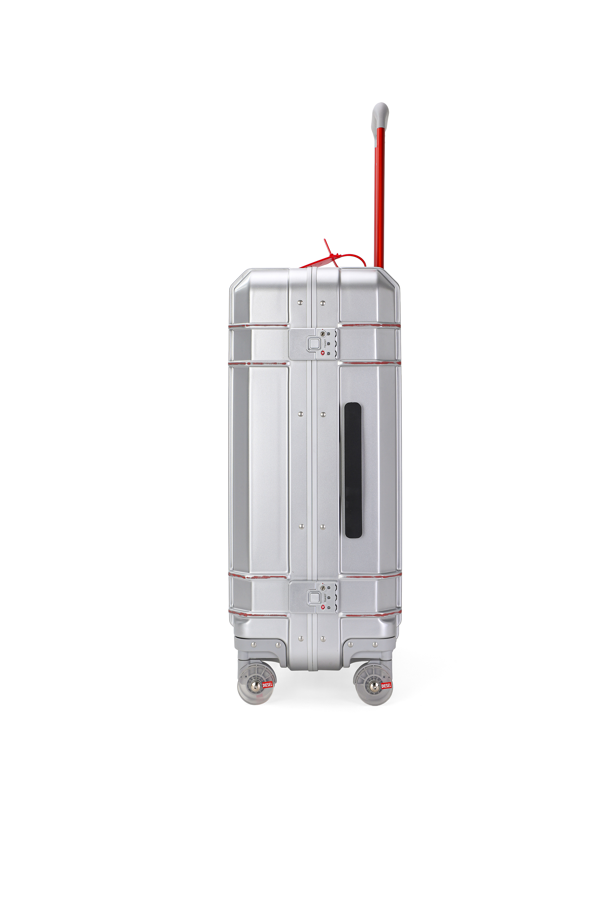 Diesel - DIESEL PC STRONG IMAGE TROLLEY- DSL003, Valigia da cabina resistente misura 24" Unisex in Argento - 3