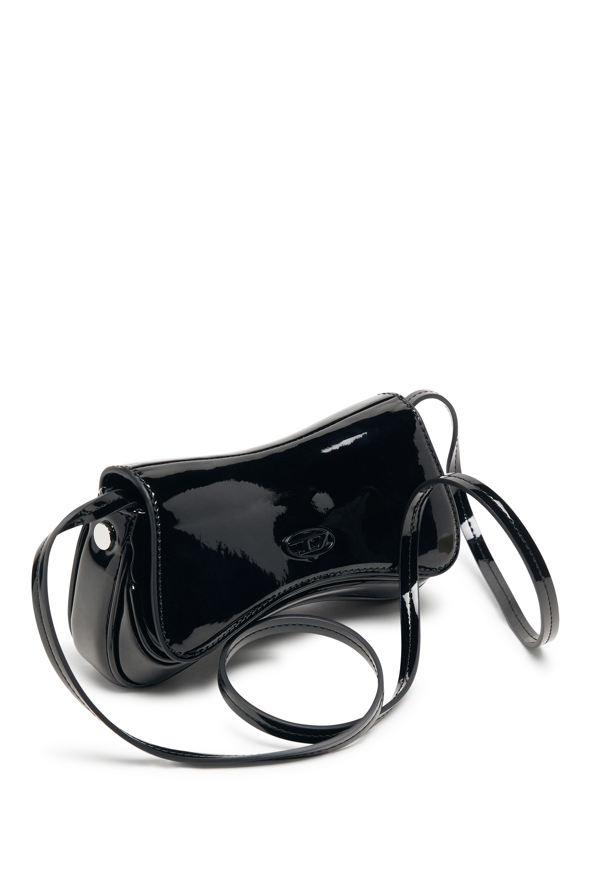 Diesel - PLAY CROSSBODY XS, Play-Crossbody piccola in PU lucido Donna in Nero - 5
