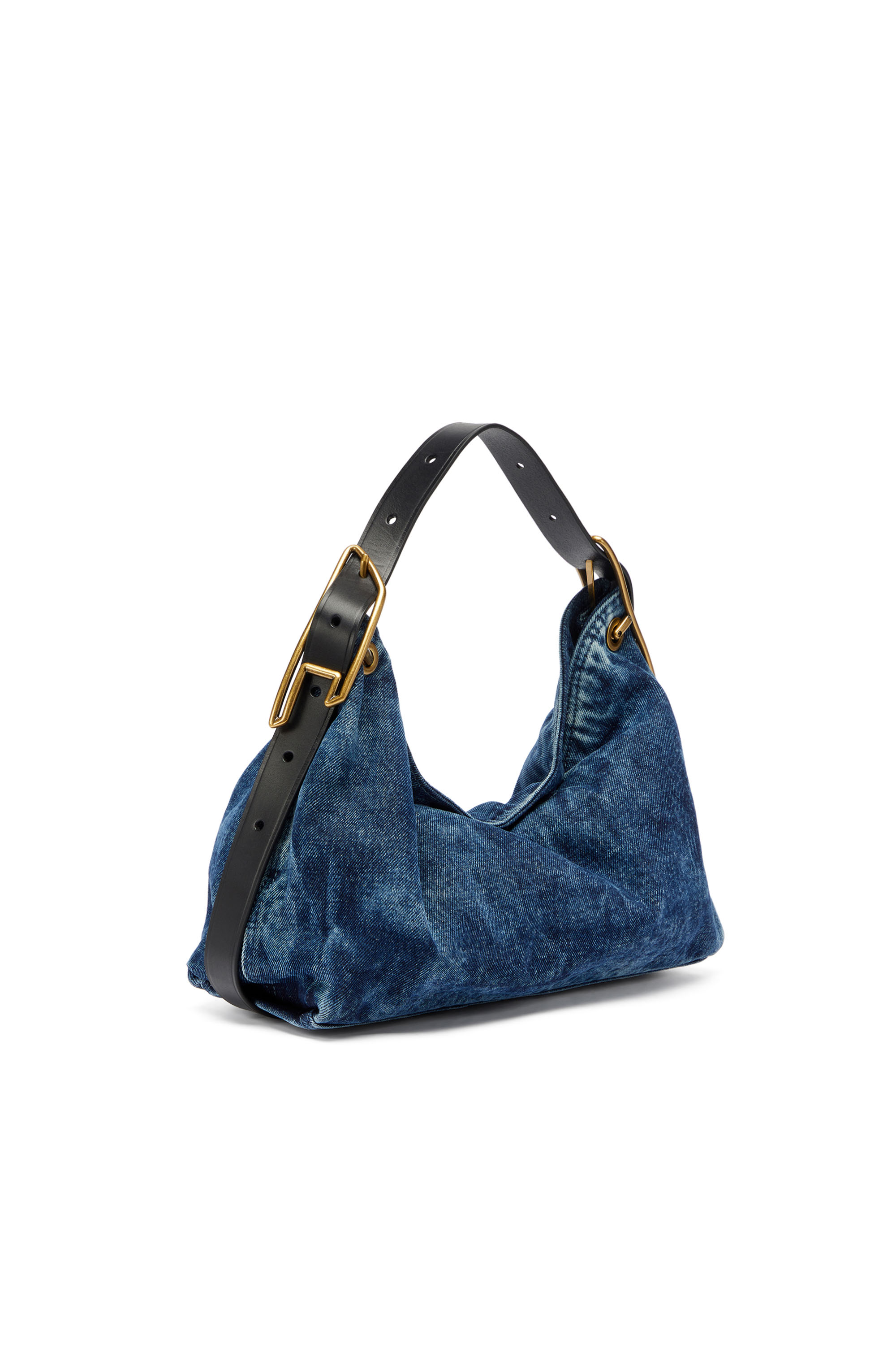 Diesel - D-LINE SHOULDER, D-Line-Borsa a spalla in denim Donna in Blu - 7