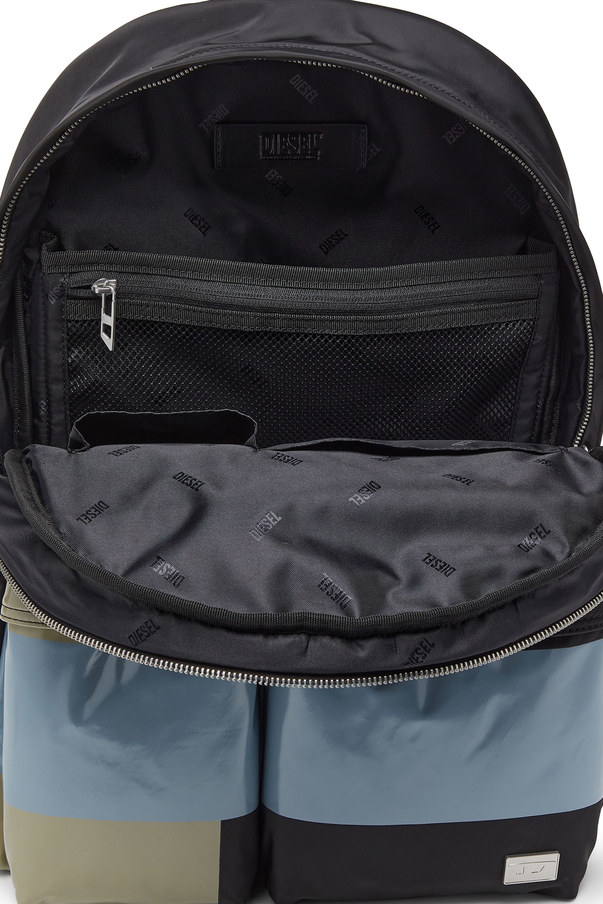 Diesel - MULTI-PKTS BACKPACK X, Multi-Pkts - Zaino color-block con tasche multiple Unisex in Multicolor - 3