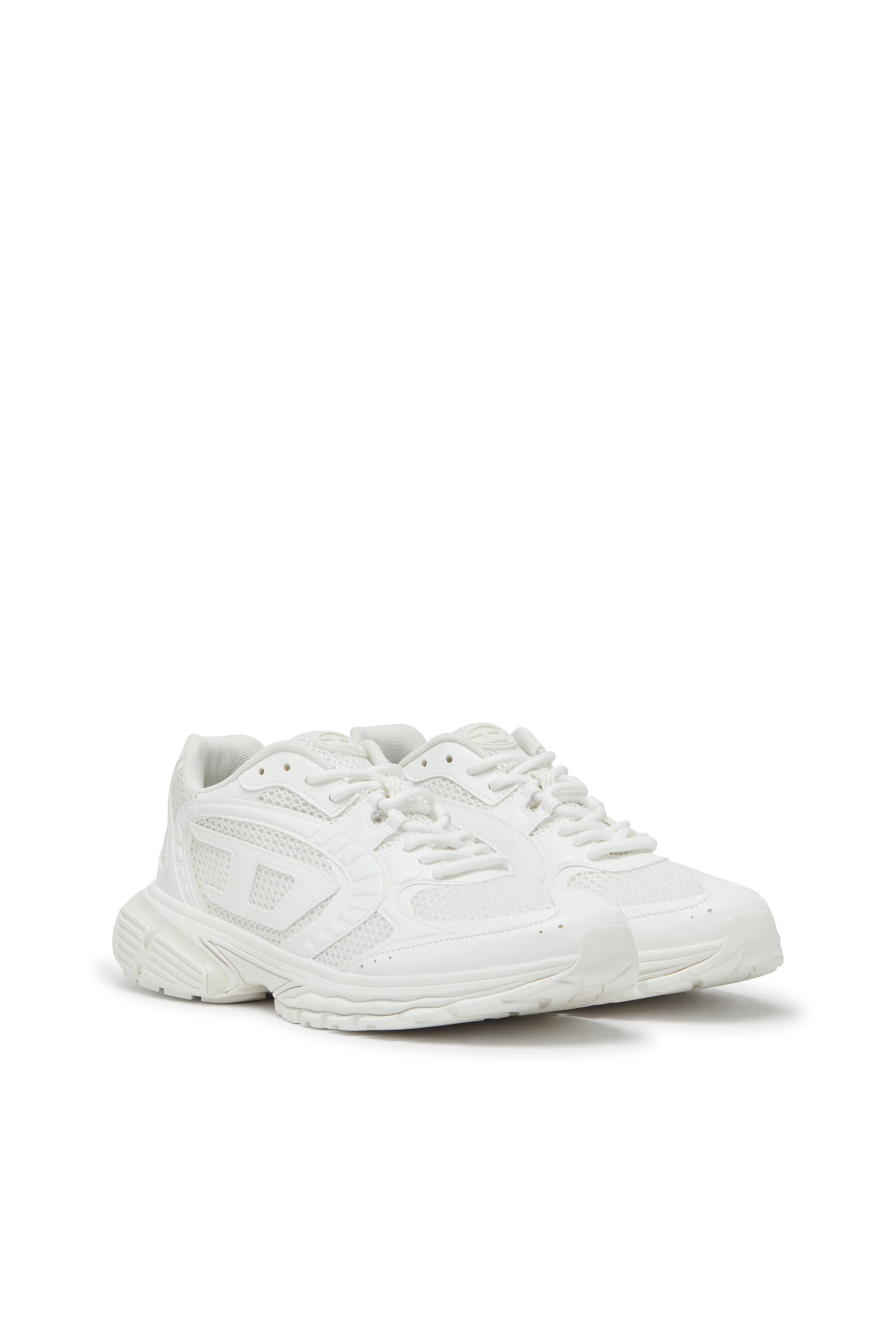 Diesel - S-PRO-V-DENSE LOW W, Sneakers en mesh monochrome avec logo Oval D Femme in Blanc - 2