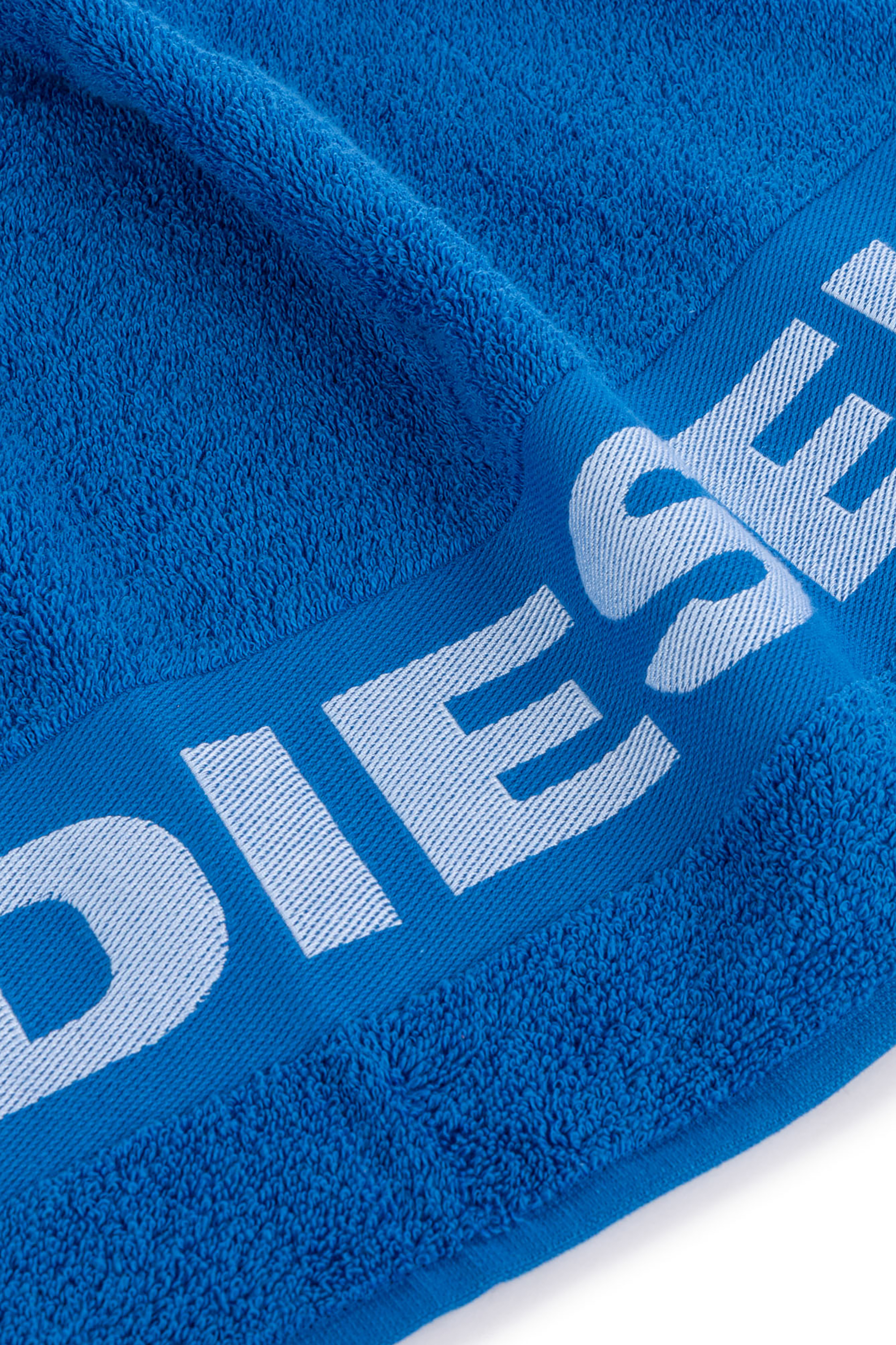 Diesel - 1015212 LOGO-COTTON TOWEL 100X180 BLUE, Serviette en Éponge de Coton avec Logo Mixte in Bleu - 2