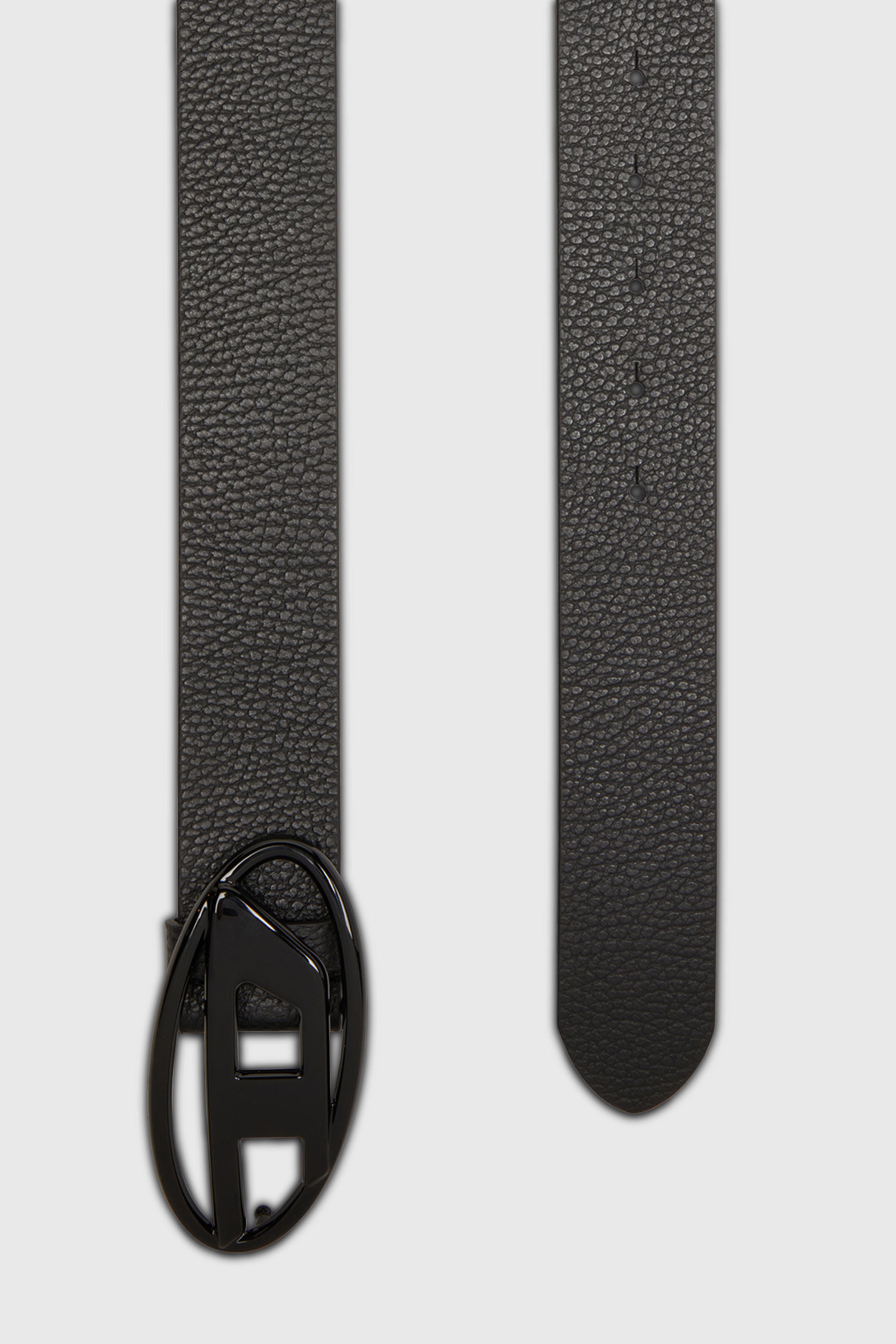 Diesel - B-1DR, Ceinture 4 cm en cuir  avec boucle &agrave; logo Oval D mate Mixte in Noir - 2