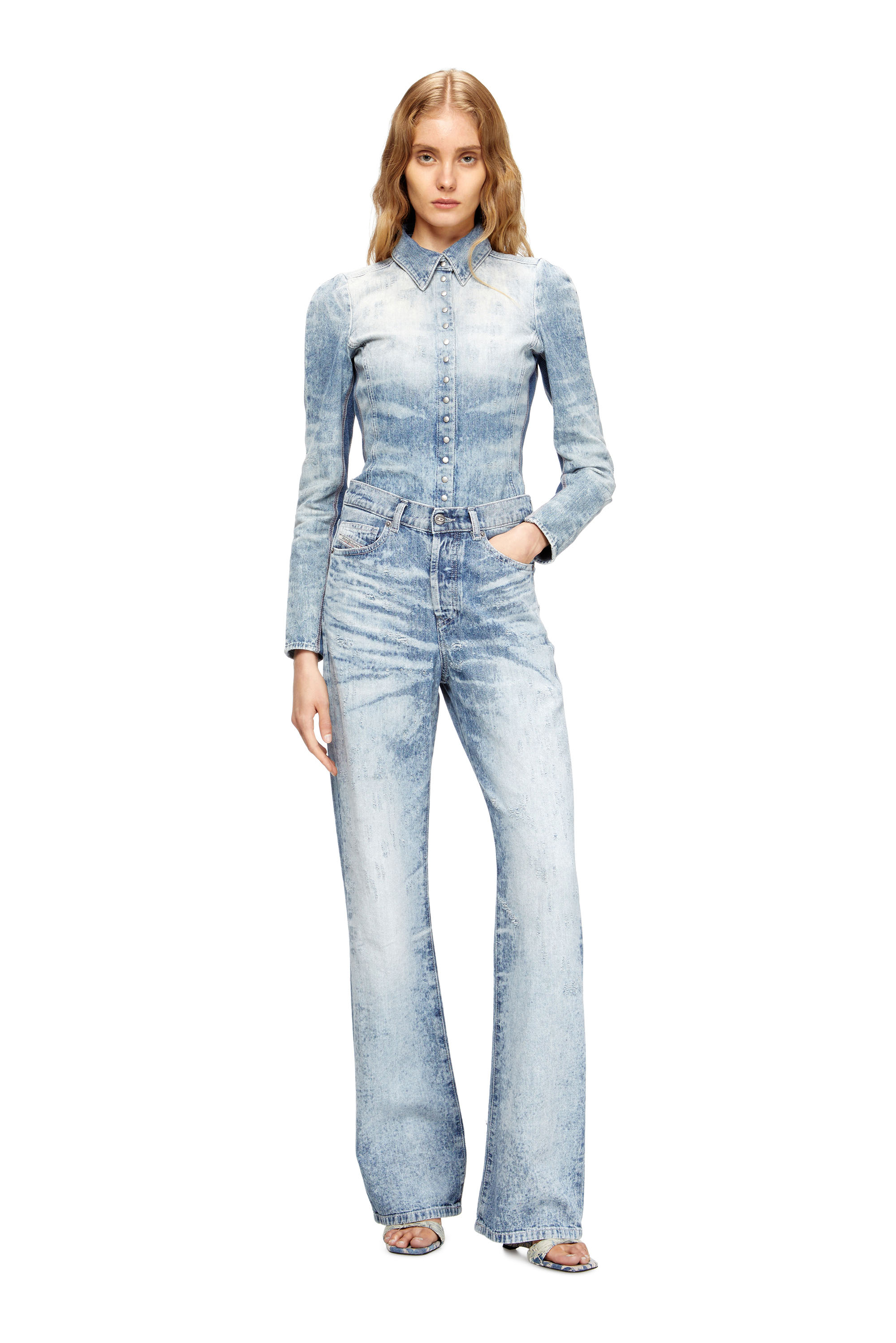 Diesel - Regular Jeans 1971 D-Sent 068TY Donna, Blu Chiaro - Image 2