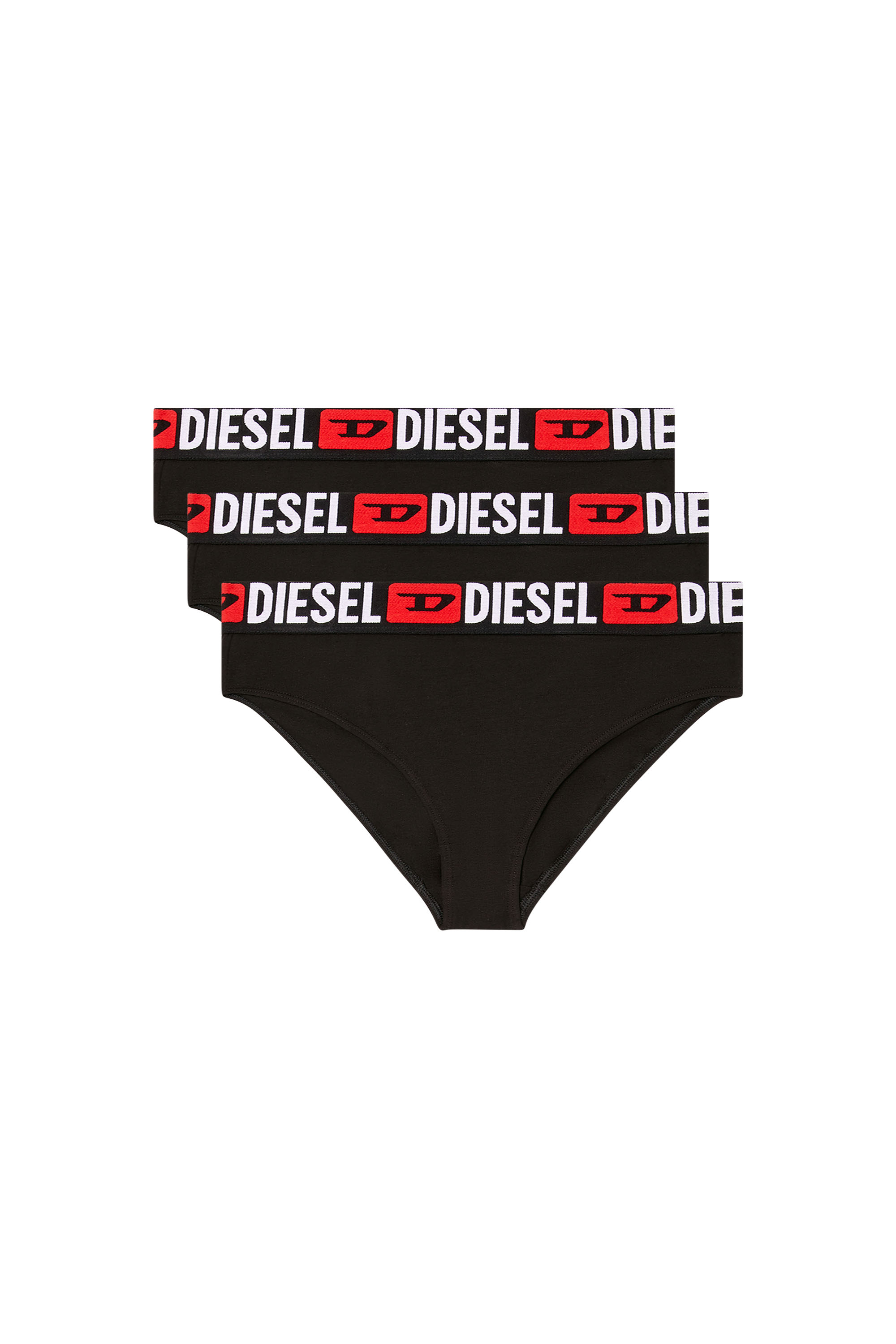 Diesel - SAM-D-CORE-3PACK, Lot de trois culottes avec maxi logo à la taille Femme in Noir - 1