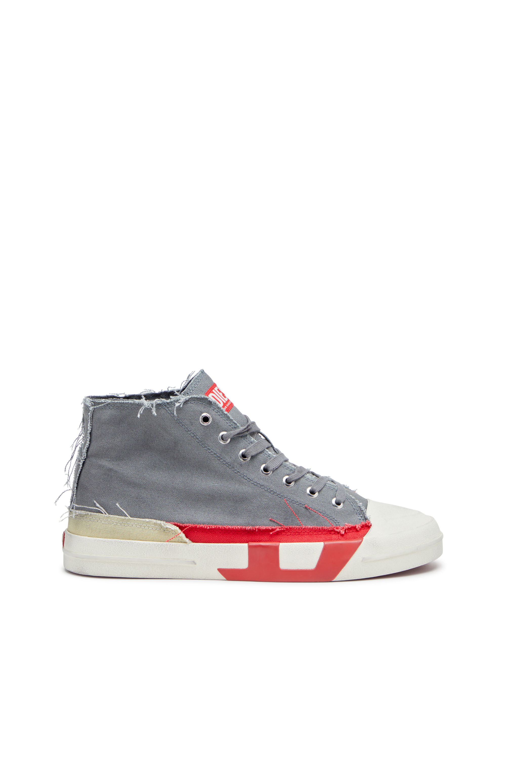 Diesel - S-D-VERSE MID, S-D-Verse-Sneakers montantes en toile à effet sali Homme in Polychrome - 1