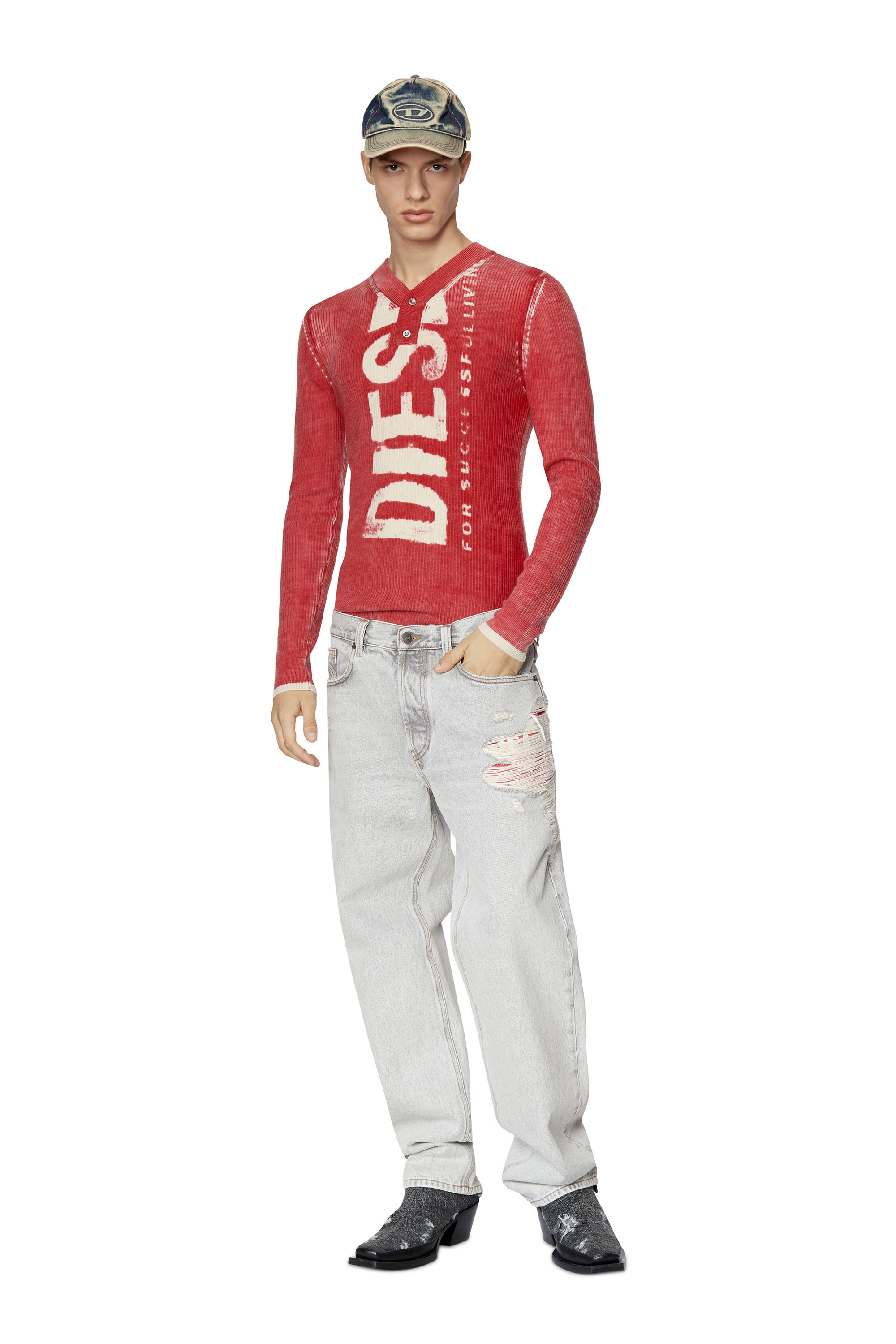 Diesel - 2010 D-MACS 007D9 Straight Jeans, Gris Clair - Image 5