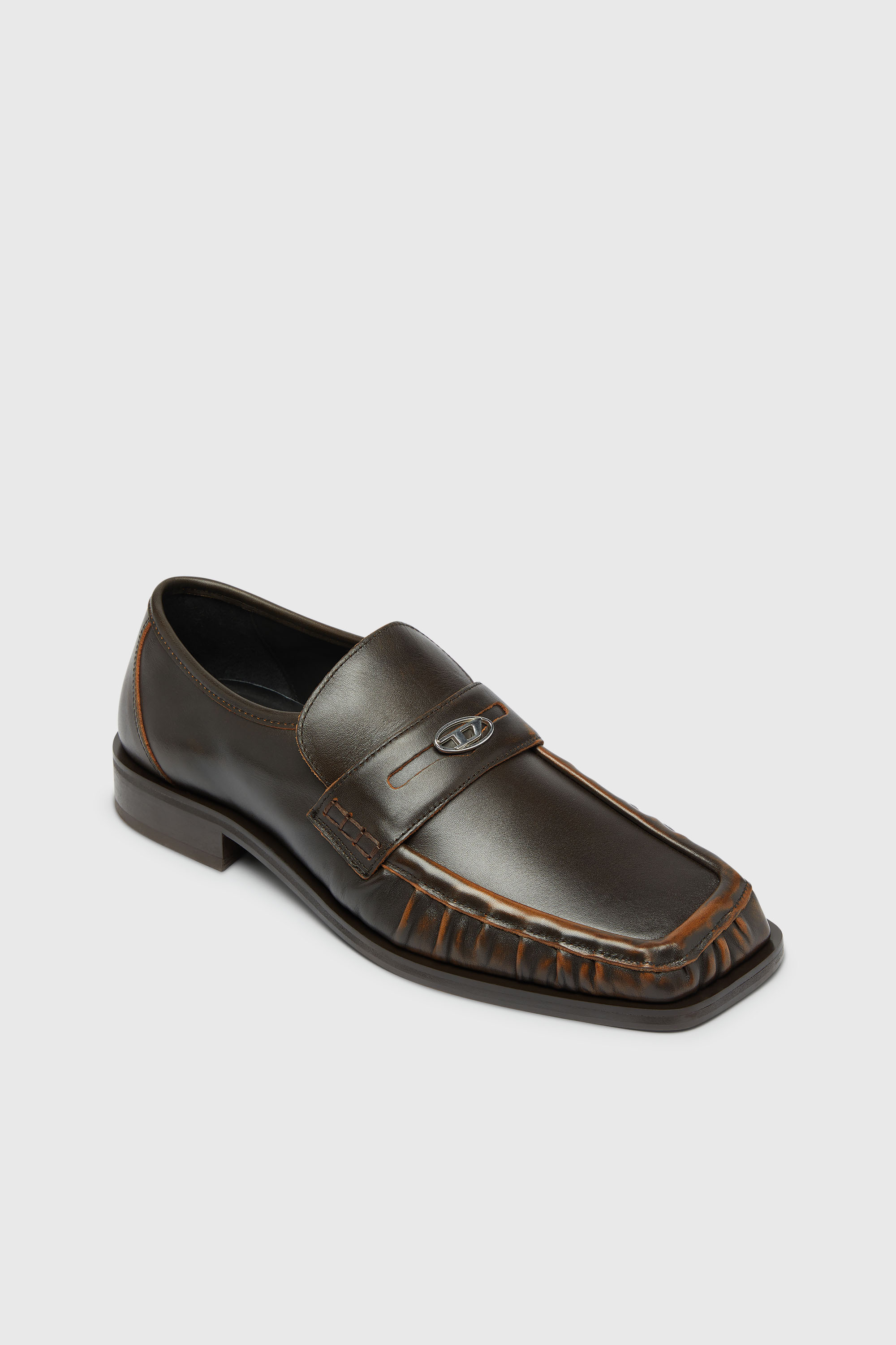Diesel - D-AMBER LOAFER, D-Amber - Penny loafers in pelle Uomo in Marrone - 6