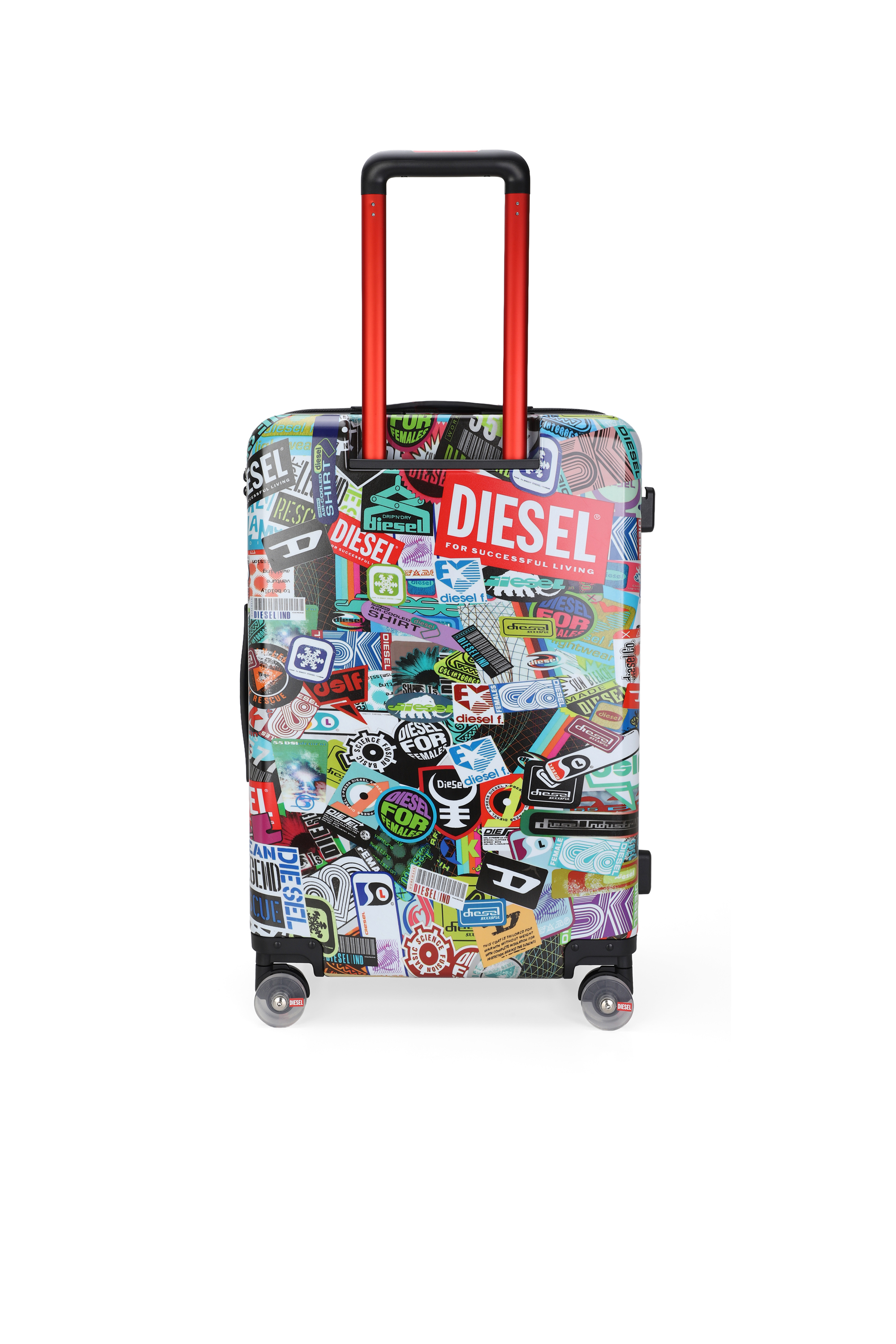 Diesel - DIESEL PC PRINTED TROLLEY-STICKERS- DSL0, Valigia stile sticker taglia M Unisex in Multicolor - 2