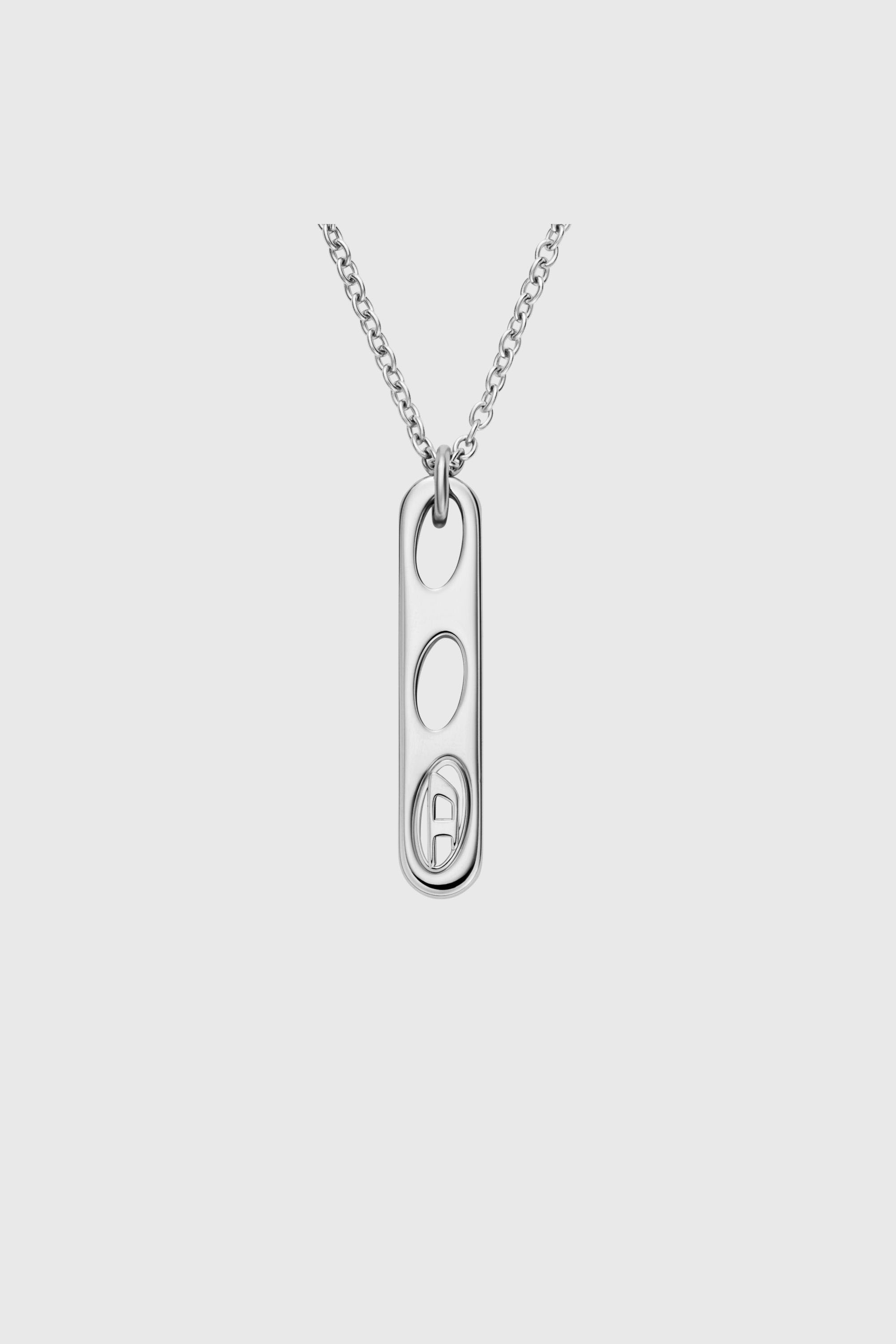 Diesel - DX166240 JEWELLERY, Collier pendentif en acier inoxydable Mixte in Gris argent&eacute; - 2