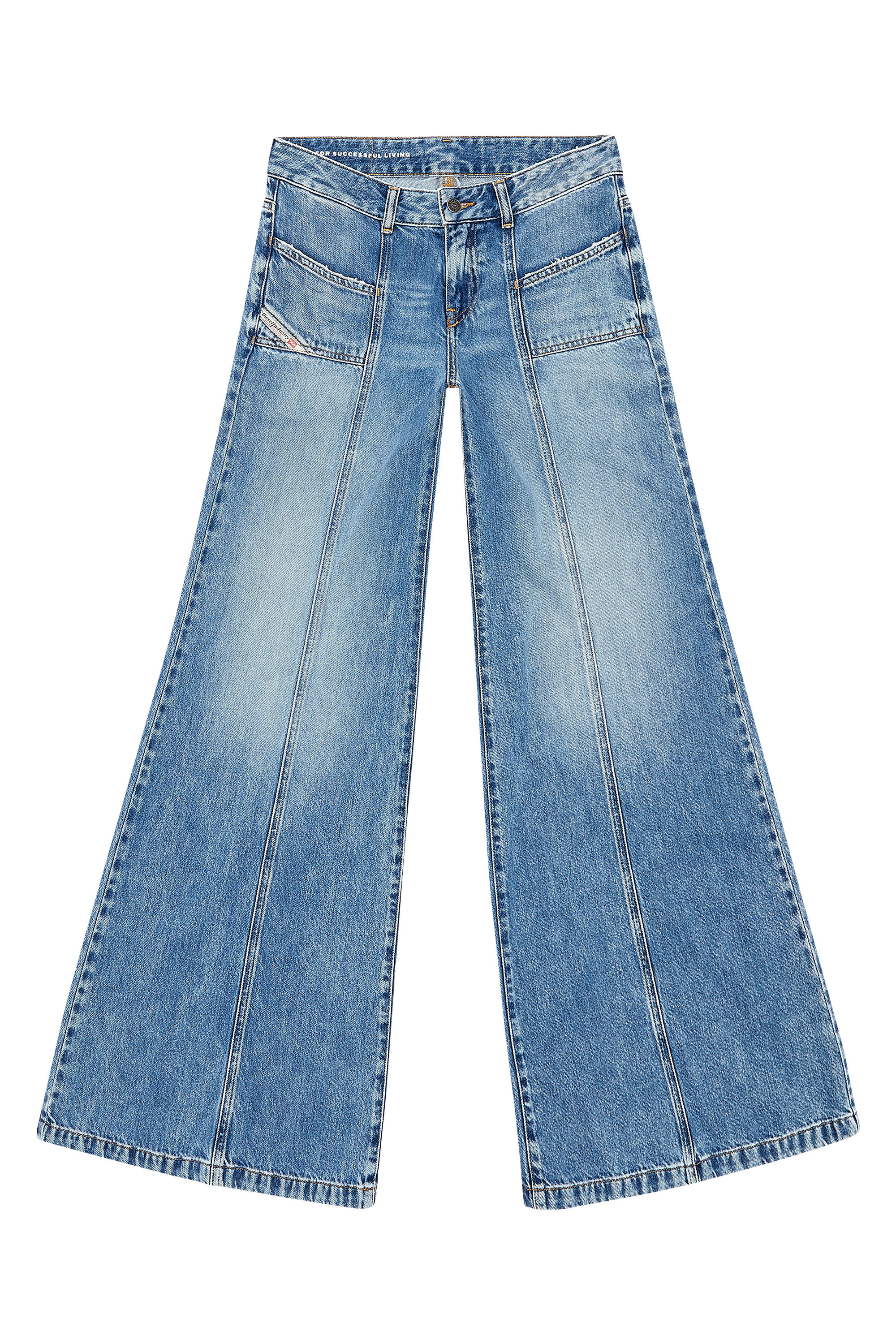 Diesel - Flare Jeans D-Akii 09H95 Donna, Blu medio - Image 2
