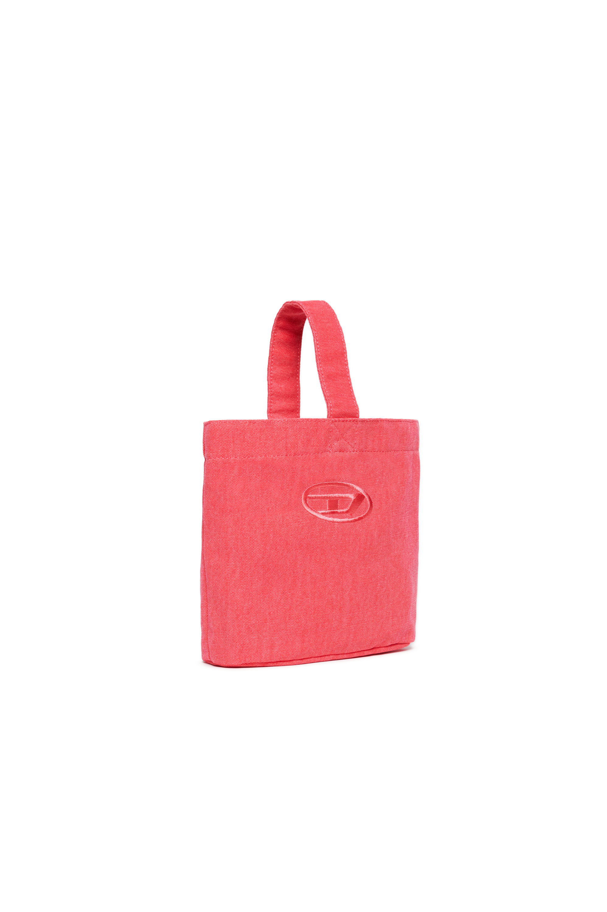 Diesel - WMATTIS, Damen Beuteltasche aus Canvas mit Oval D-Stickerei in Rosa - 3