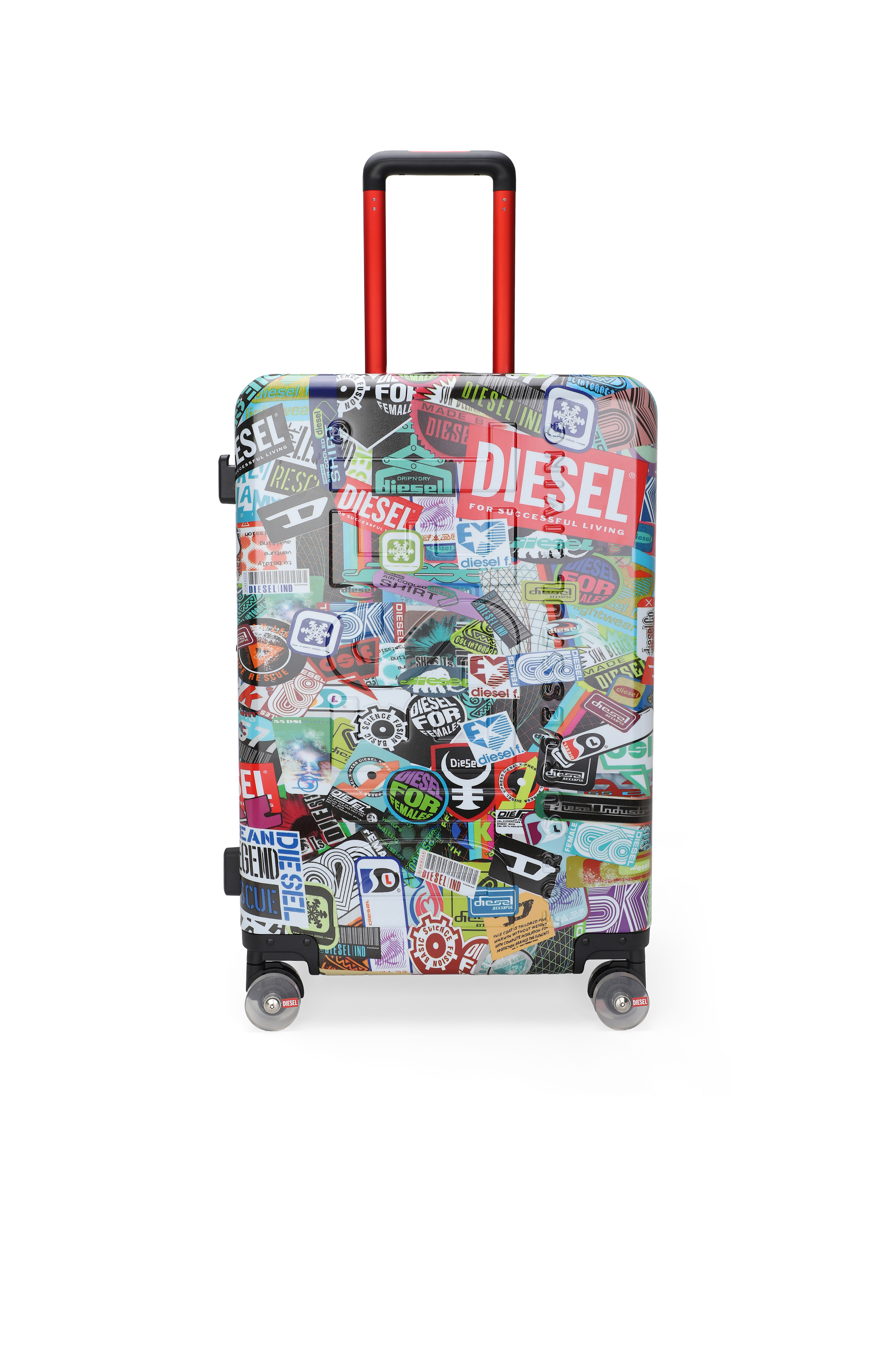 Diesel - DIESEL PC PRINTED TROLLEY-STICKERS- DSL0, Valigia stile sticker taglia M Unisex in Multicolor - 1