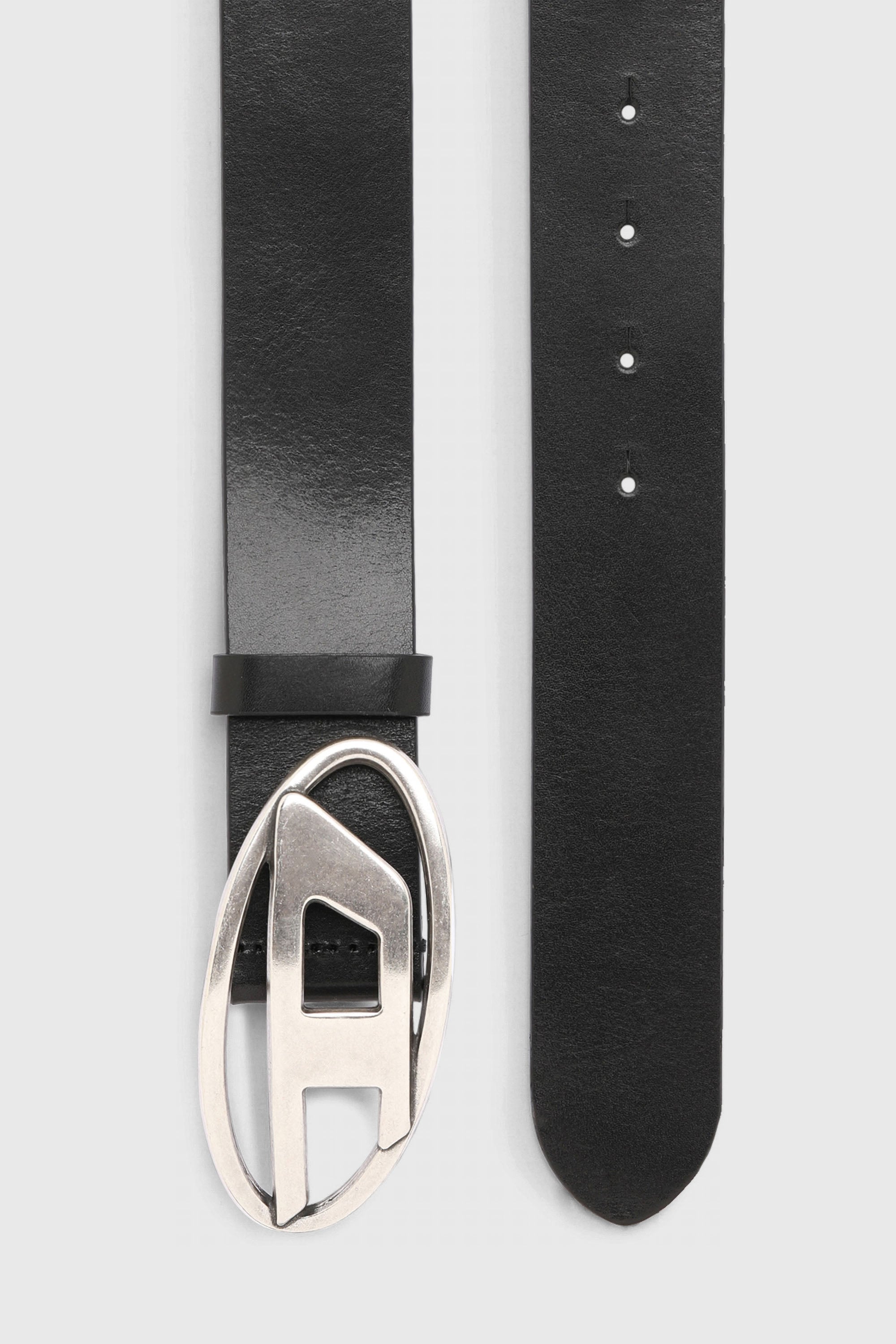 Diesel - B-1DR, Ceinture 3.9 cm en cuir avec boucle D Homme in Noir - 2