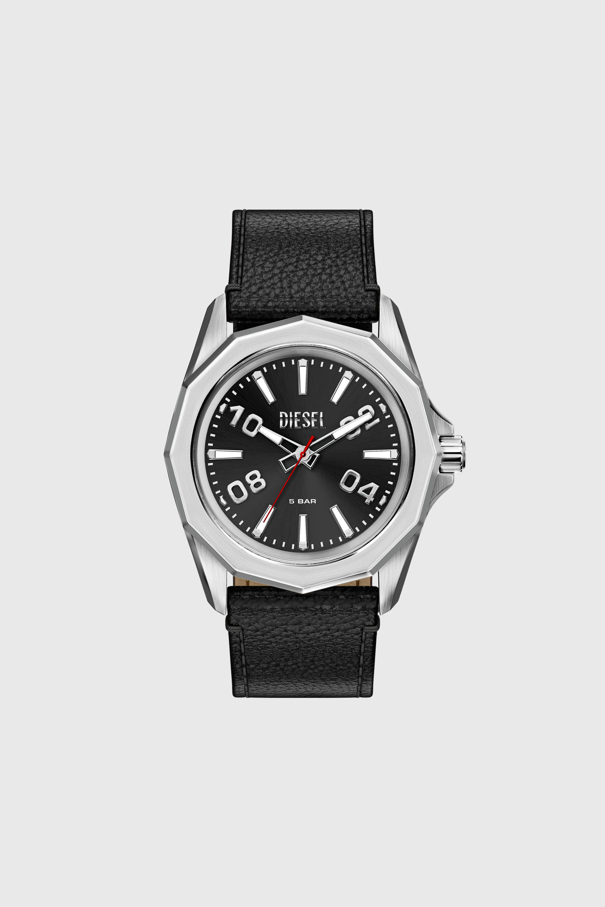 Stinger Uhr mit schwarzem Lederarmband
