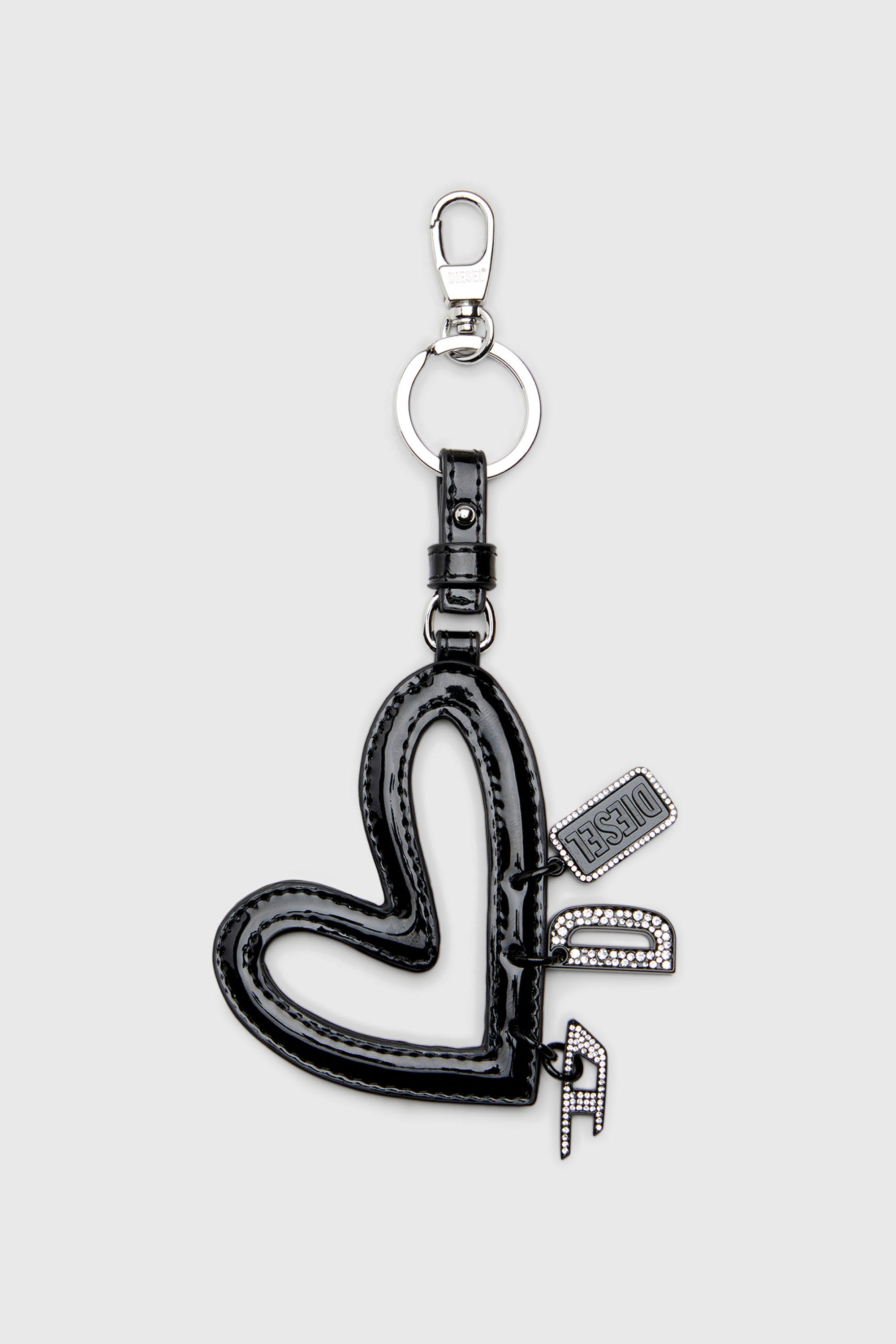 Diesel - MULTI II, Breloque en forme de c&oelig;ur avec finition brillante Femme in Noir - 1