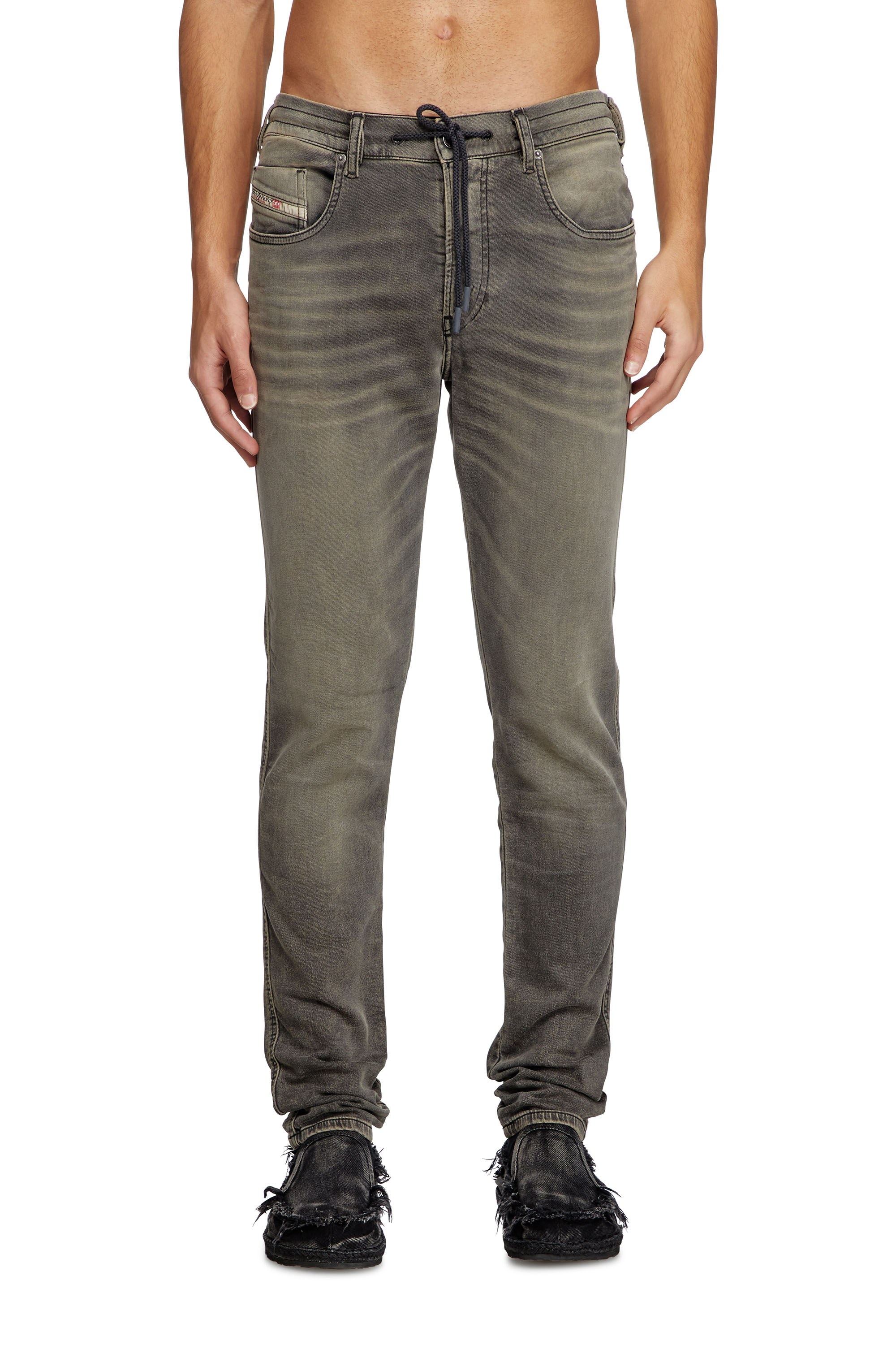 Diesel - Slim 2060 D-Strukt Joggjeans® 068PD Uomo, Grigio Chiaro - Image 1