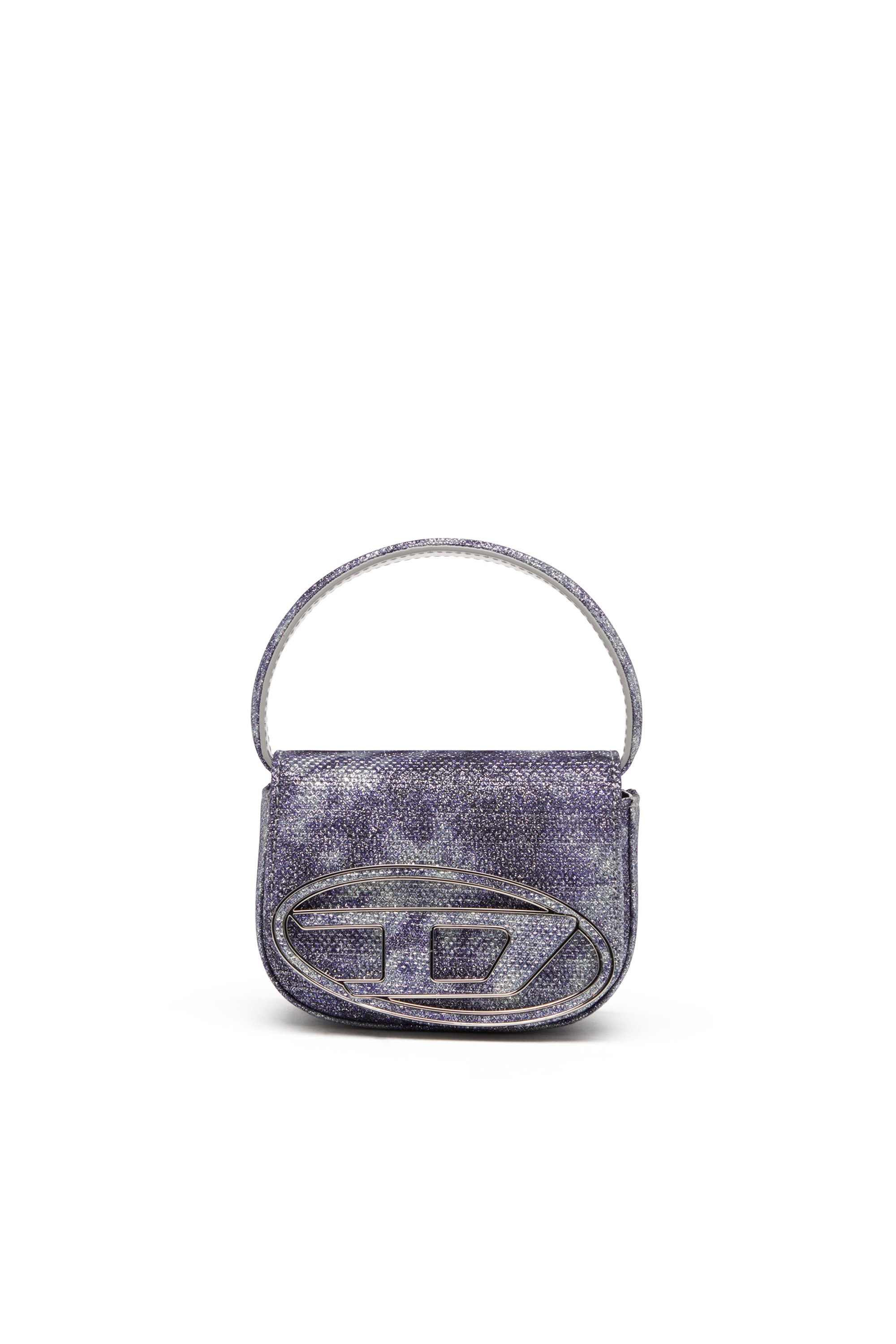 Diesel - 1DR XS, Woman's 1DR Xs-Iconic mini bag in shimmer fabric in Blue - 1