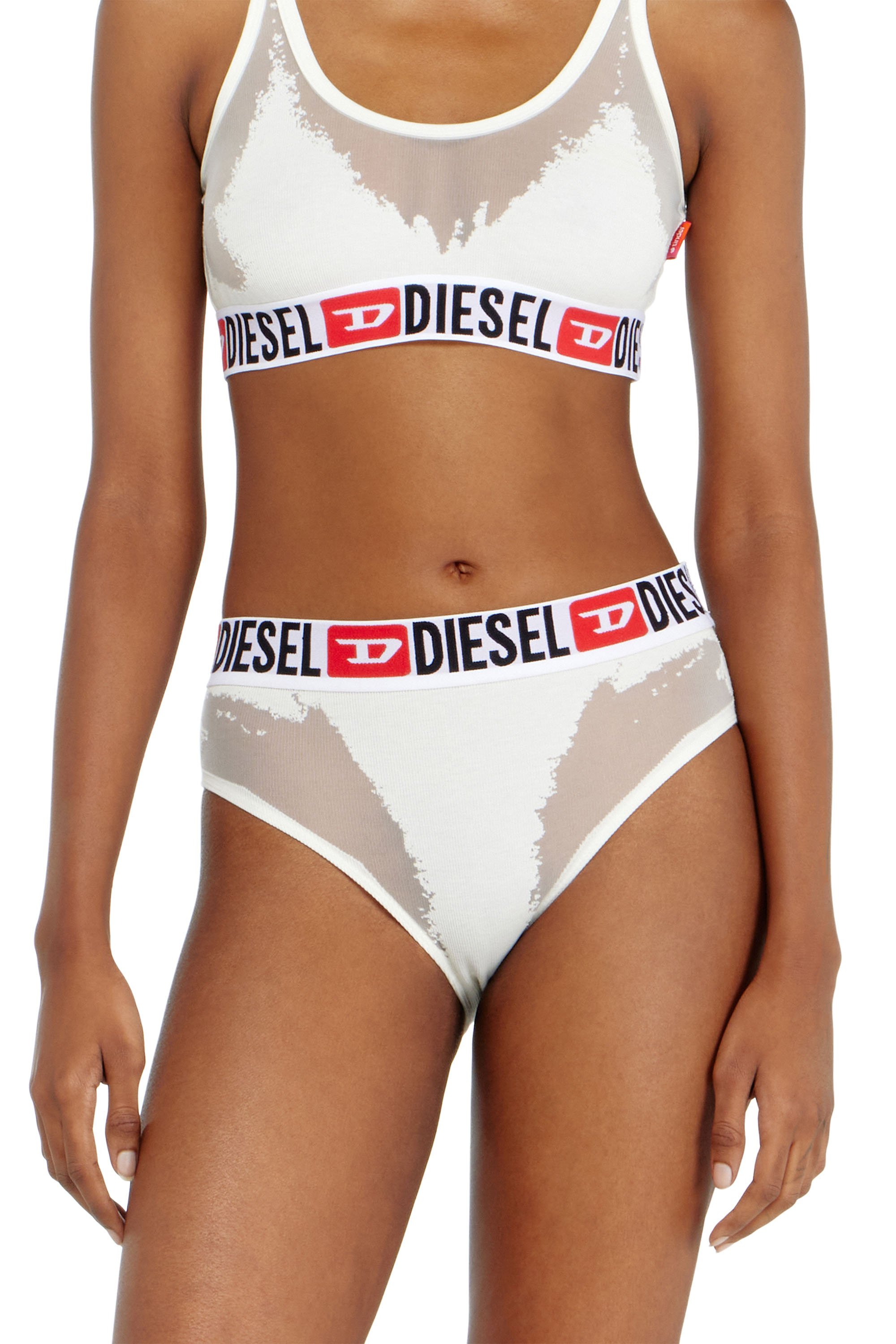 Diesel - PR-SAM-D-CORE, Slip con effetto devor&eacute; trasparente Donna in Bianco - 2