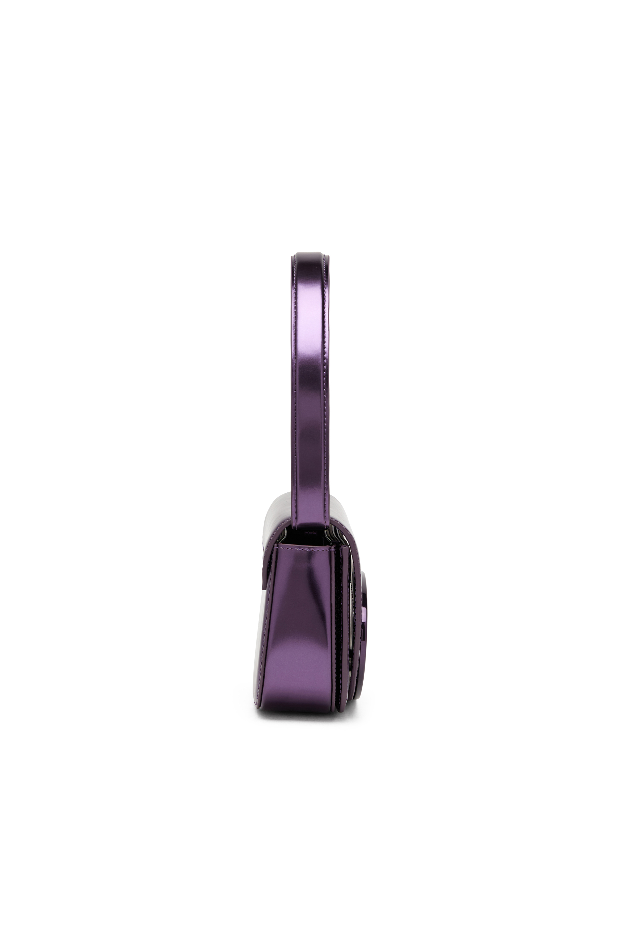 Diesel - 1DR, 1DR-Sac iconique à bandoulière en cuir effet miroir Femme in Violet - 3